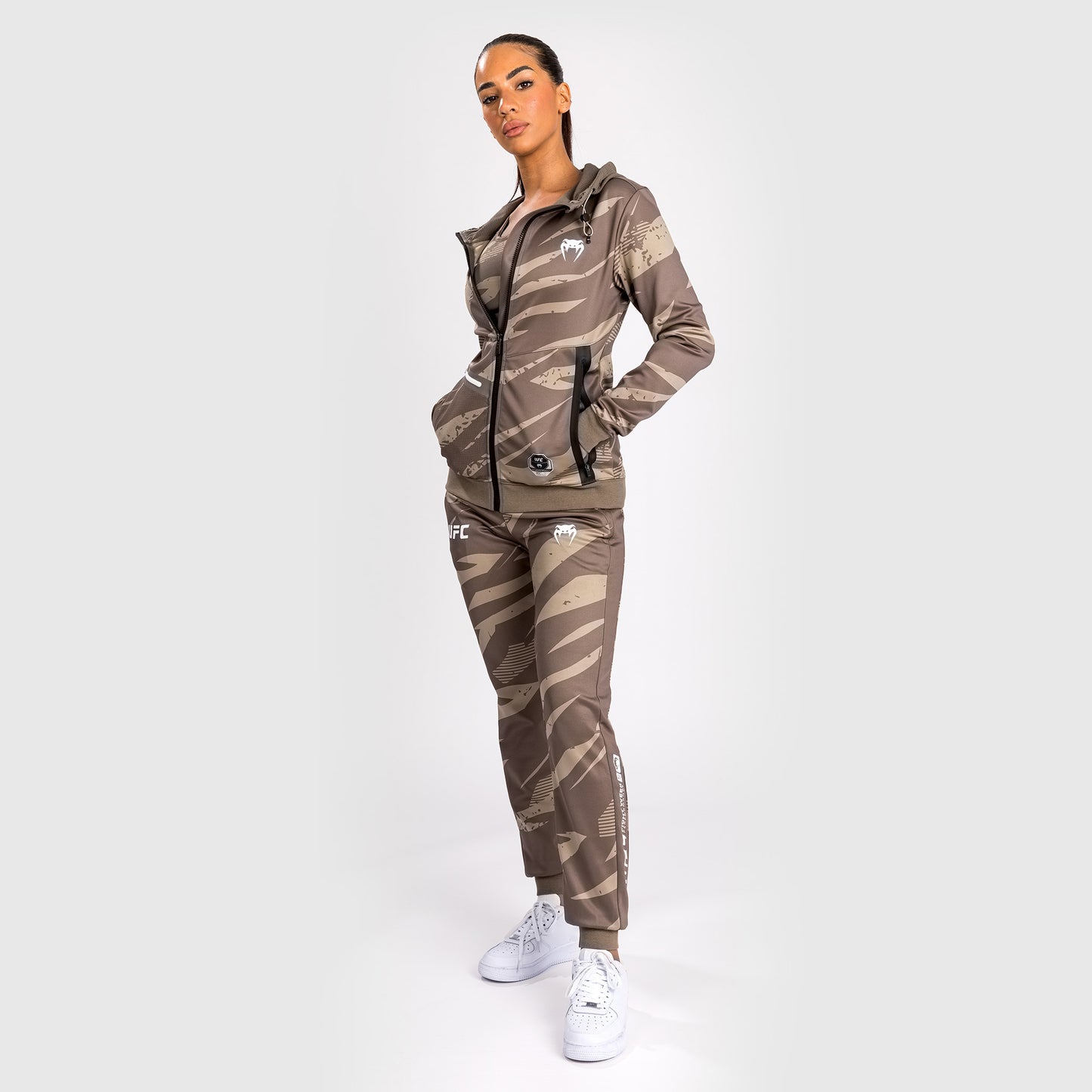 Женская Толстовка На Молнии UFC Adrenaline By Venum Fight Week Desert Camo