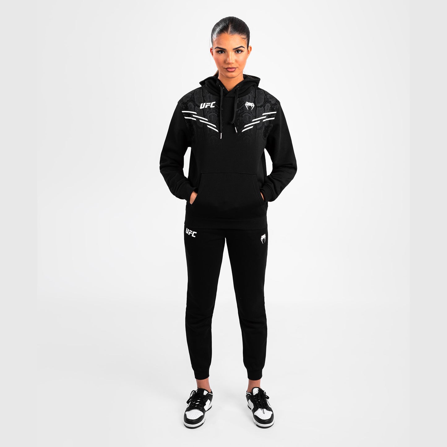 UFC Adrenaline by Venum Replica Женский пуловер с капюшоном - черный