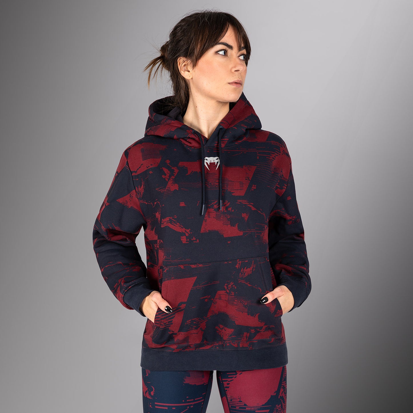 UFC Zenith by Venum Authentic Fight Week Толстовка Женская - Темно-синий/бордовый/серебристый