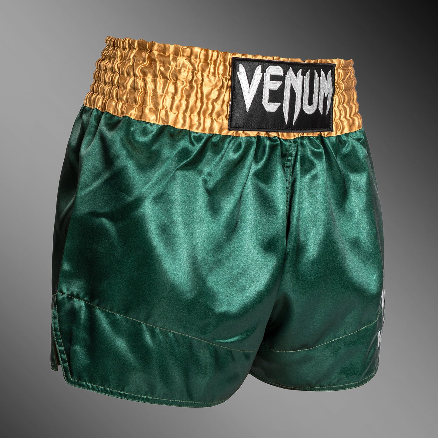 Venum Classic - Шорты Muay Thaï Short - зеленый/золотой/белый