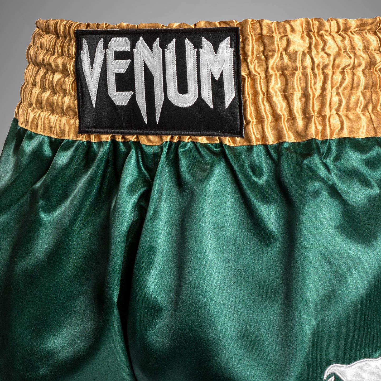 Venum Classic - Шорты Muay Thaï Short - зеленый/золотой/белый