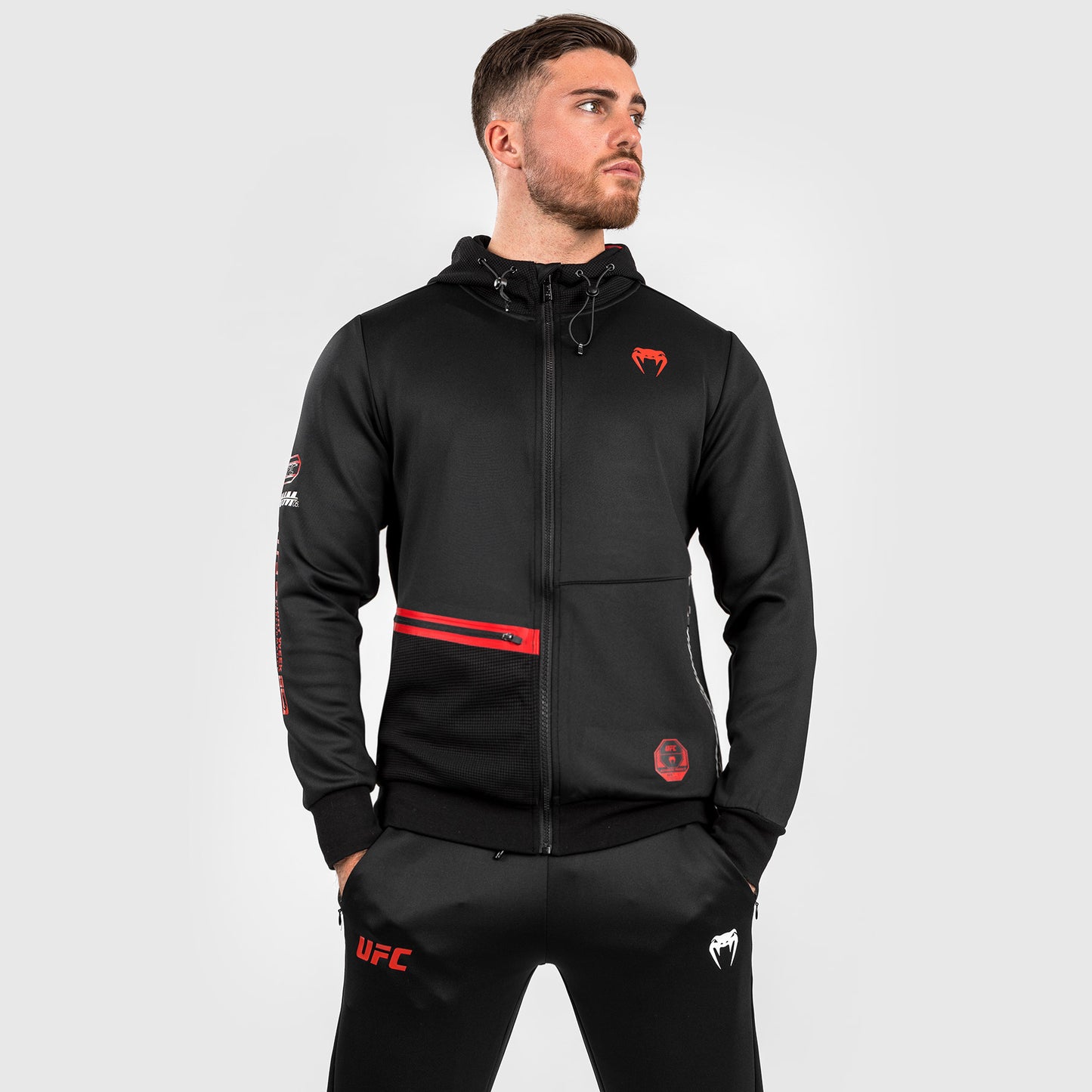 UFC Adrenaline by Venum Fight Week Мужская толстовка на молнии - черный