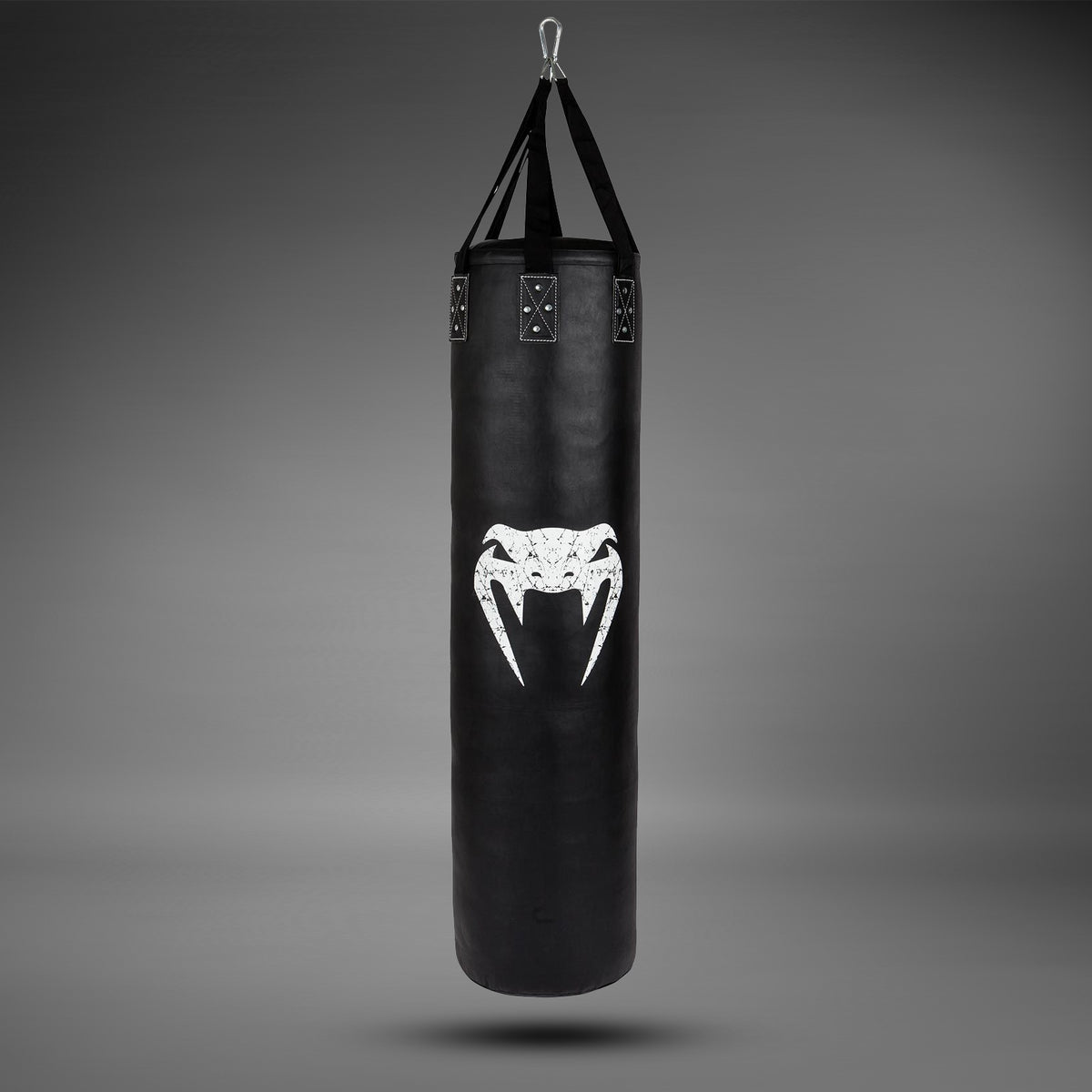 Боксерский мешок Venum Challenger - Чёрный/Белый - Наполненный - 150см с потолочным крюком