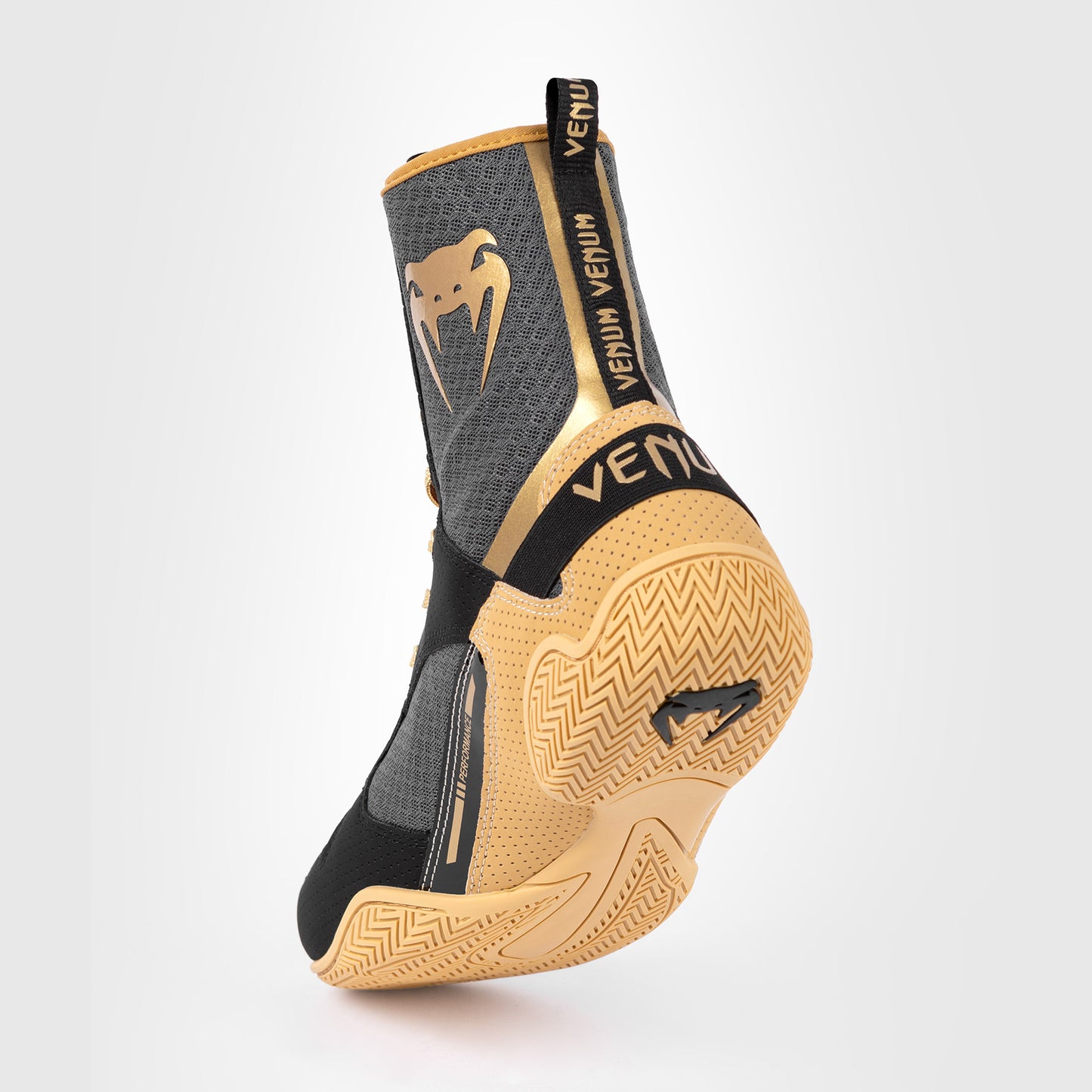 Боксерские кроссовки Venum Elite - черный/бежевый