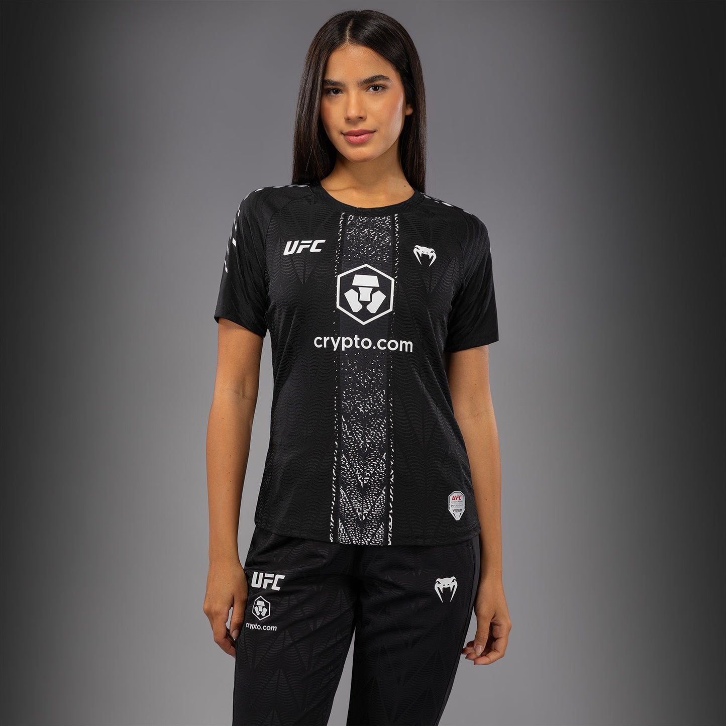 Официальная выходная футболка UFC Zenith by Venum Authentic Fight Night Женская - Чёрный