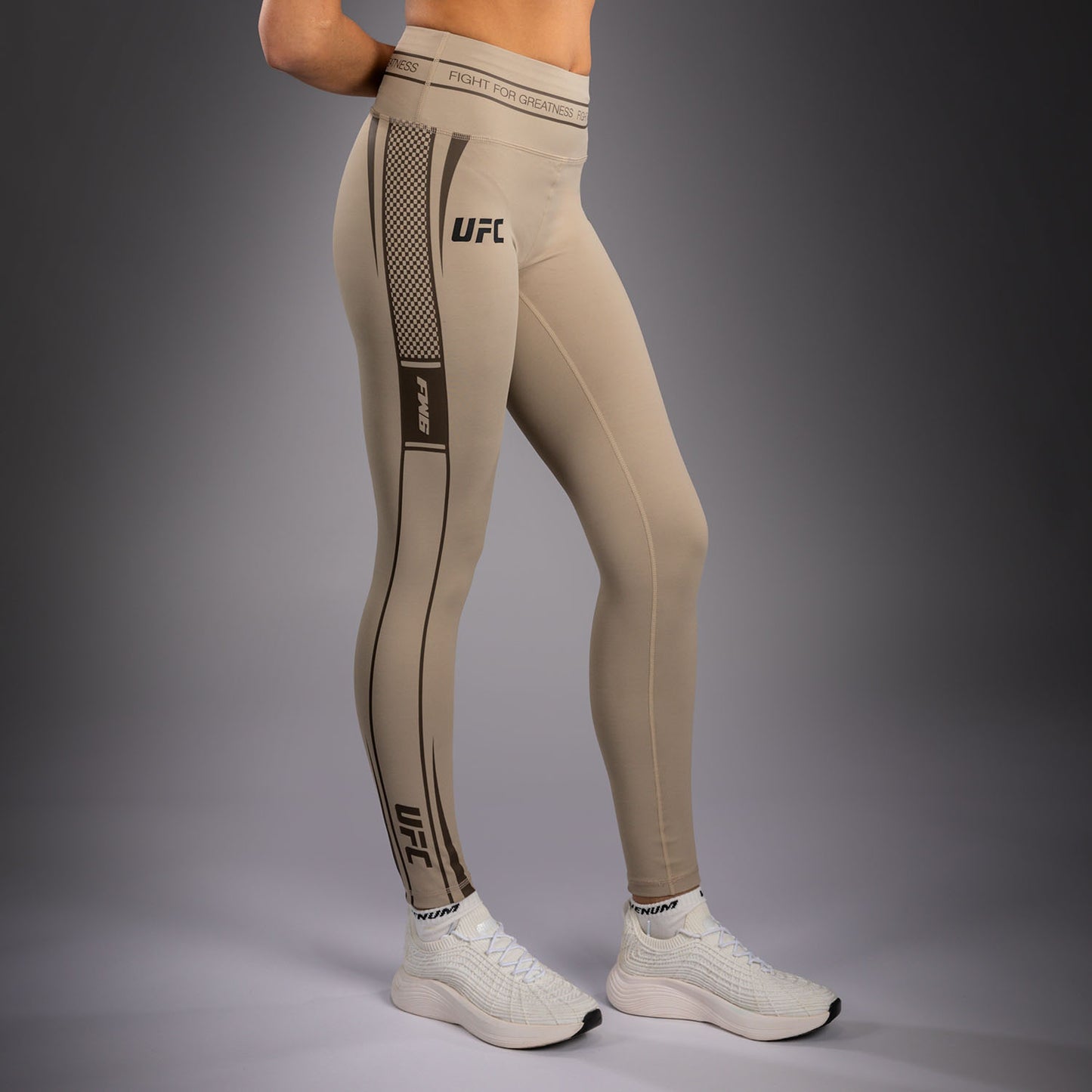 Женские функциональные компрессионные штаны Venum UFC Unity by Venum Authentic Fight Week - Песочный