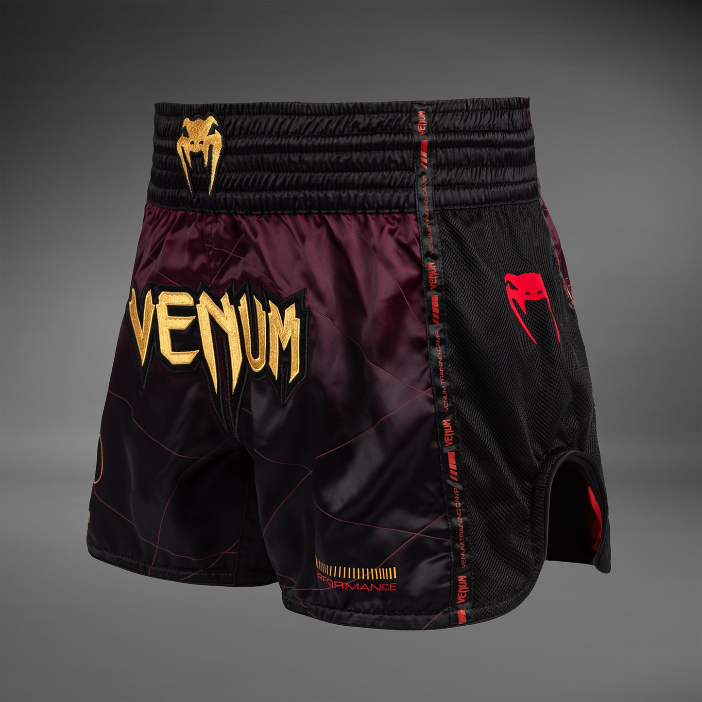 Venum Tactical XT Муай Тайский шорты - черный/бургундский/золотой