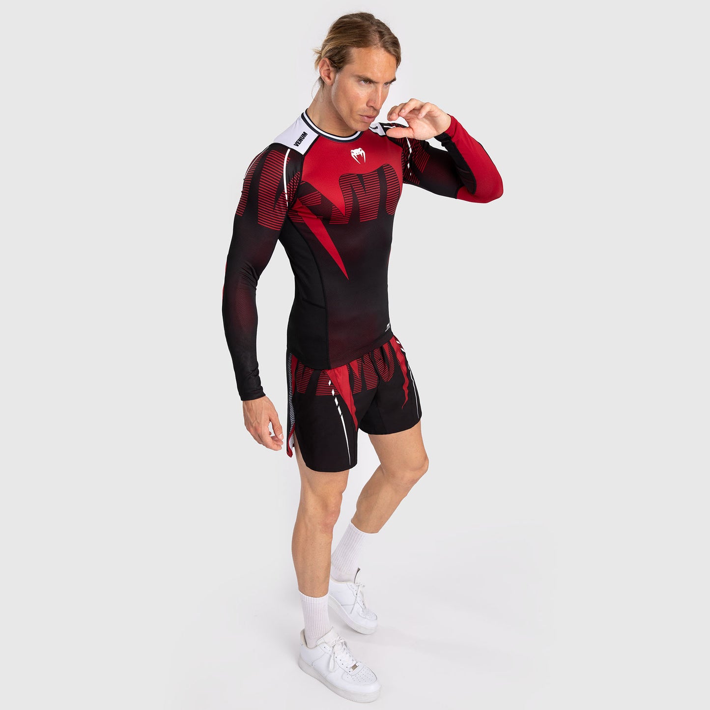 Мужской Рашгард С Длинными Рукавами Venum Adrenaline - Red