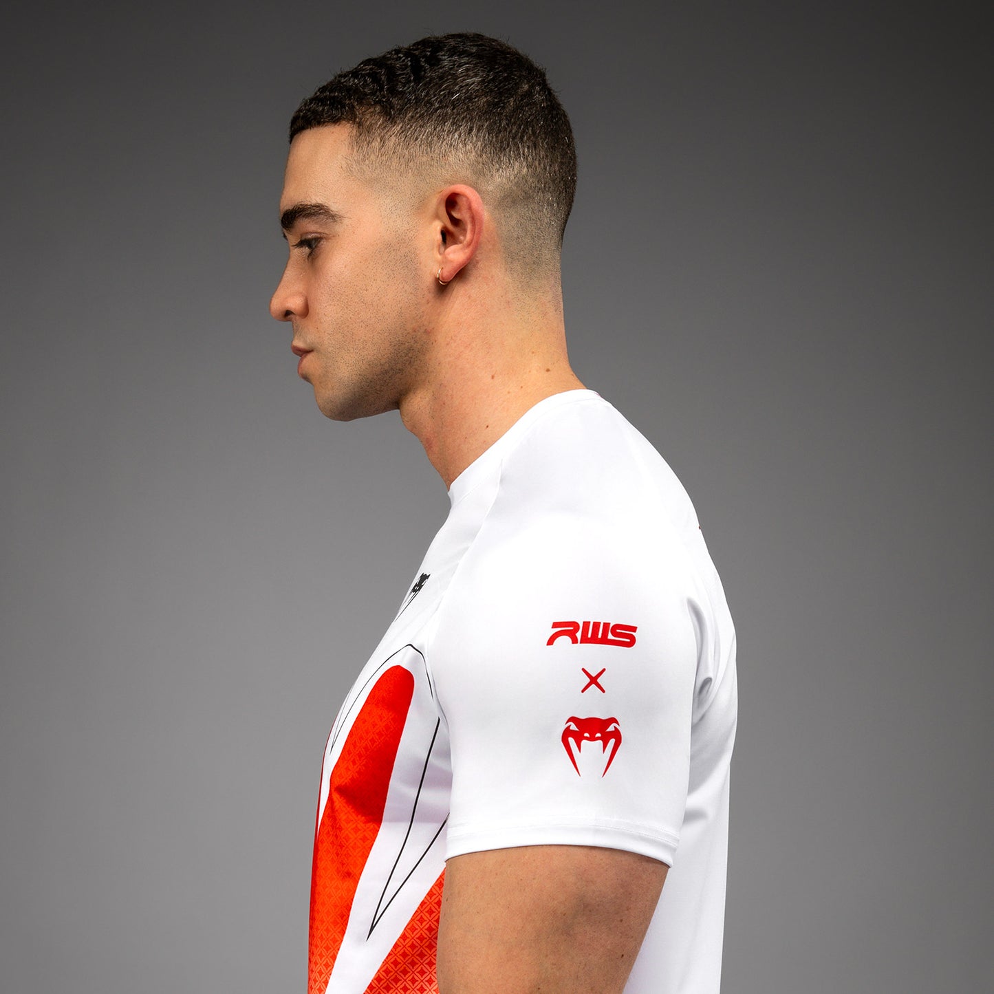 Футболка мужская Dry-Tech Venum x RWS 2.0 – Белый/Красный