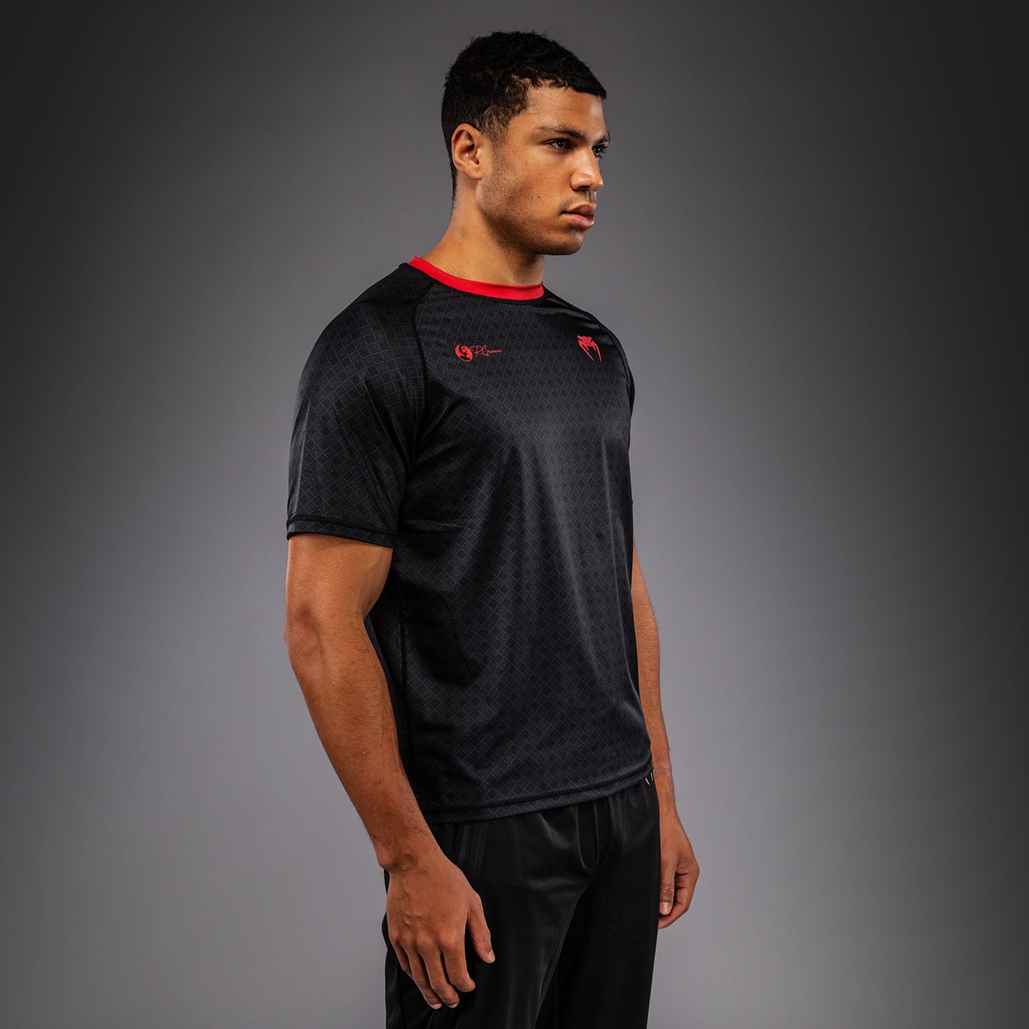 Футболка Dry Tech Venum x Roger Gracie Signature - Чёрный/Красный