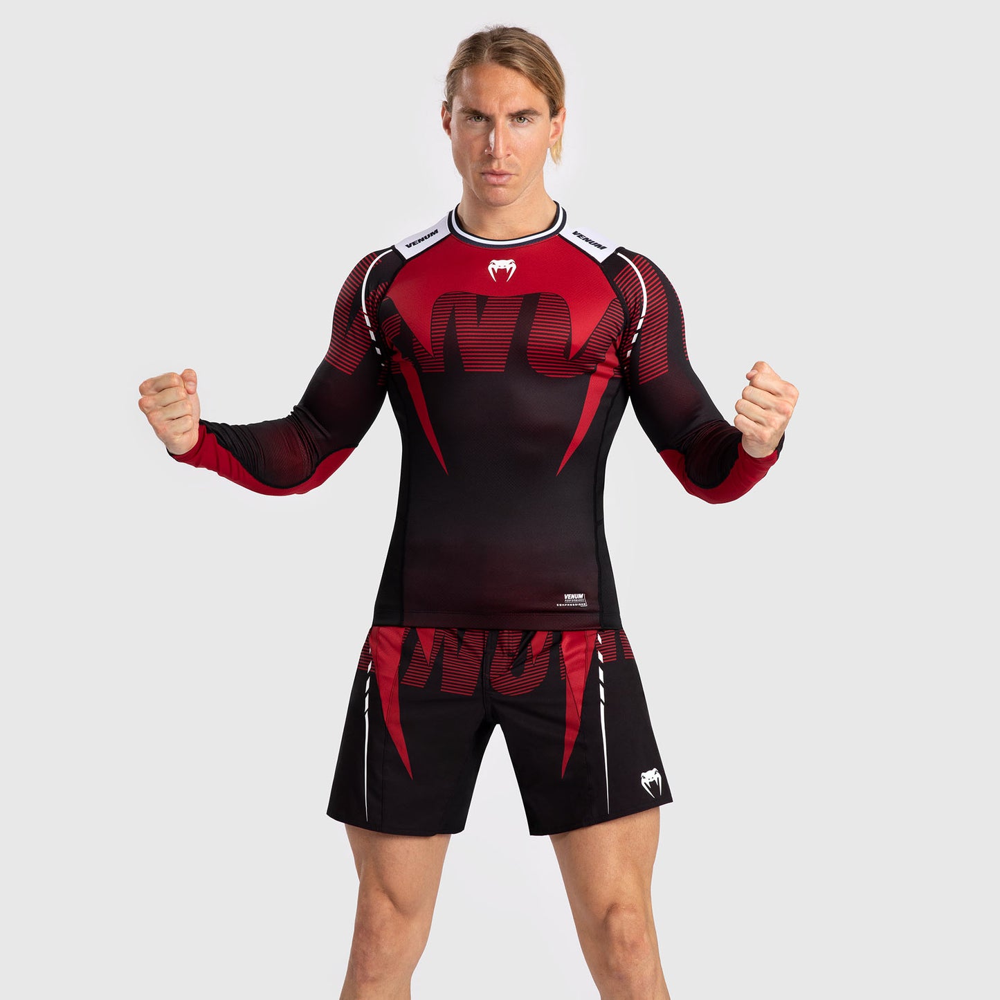 Мужской Рашгард С Длинными Рукавами Venum Adrenaline - Red