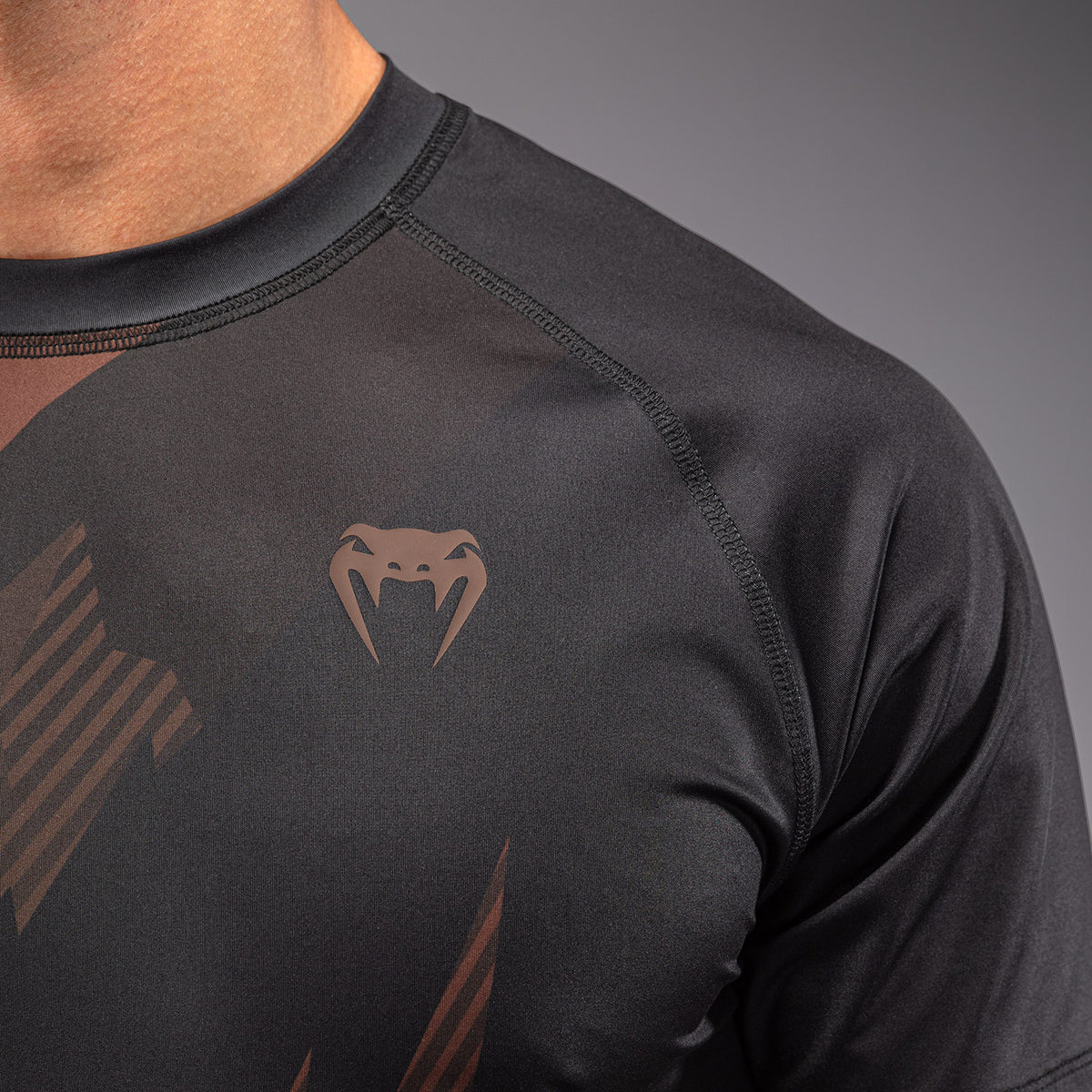 Рашгард Venum No-Gi 6.0 Dry Tech - Чёрный/Коричневый