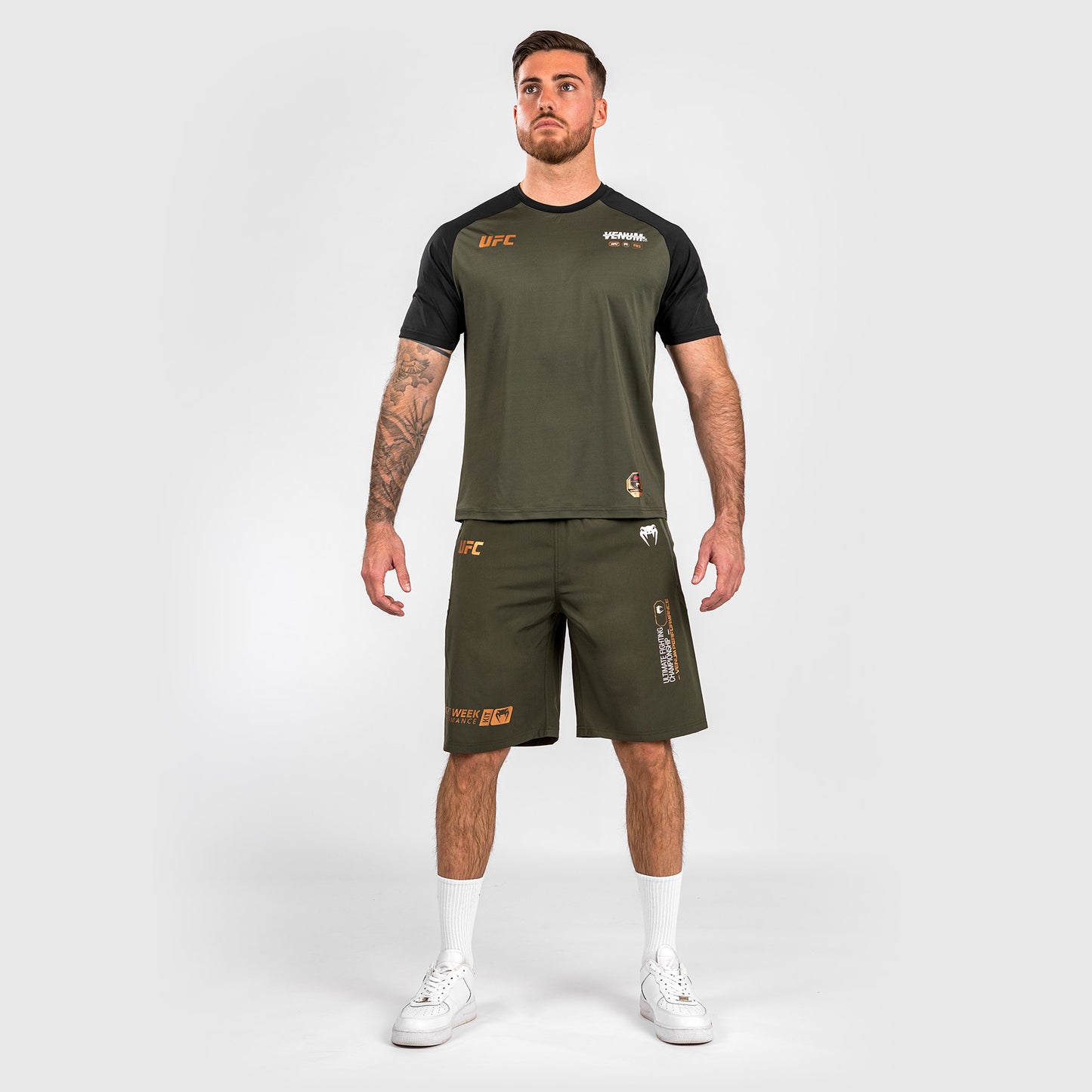UFC Adrenaline by Venum Fight Week Мужские шорты Performance Shorts - Khaki/Bronze