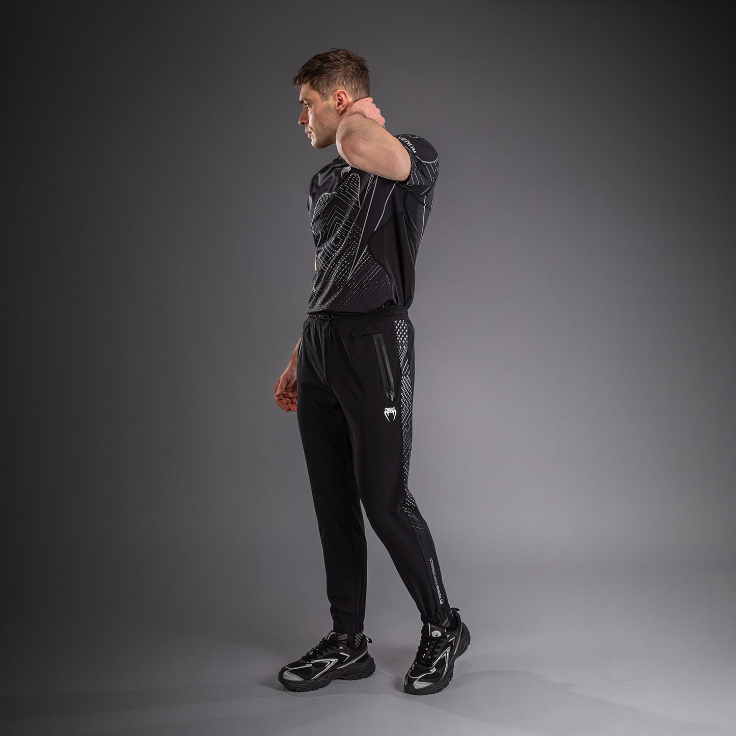 Спортивные штаны Venum Midnight Fury – Чёрный/Серый/Серебристый