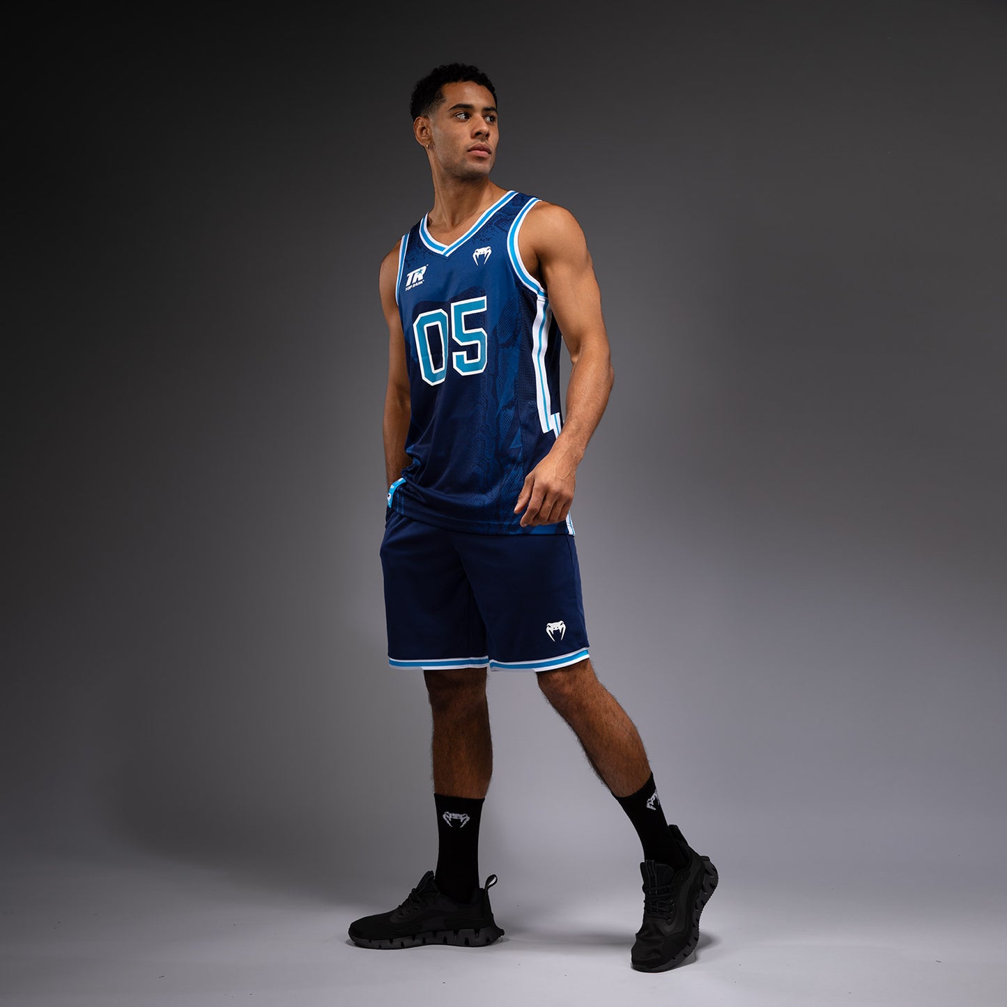 Баскетбольная майка для мужчин Venum x Top Rank Original - Морской синий