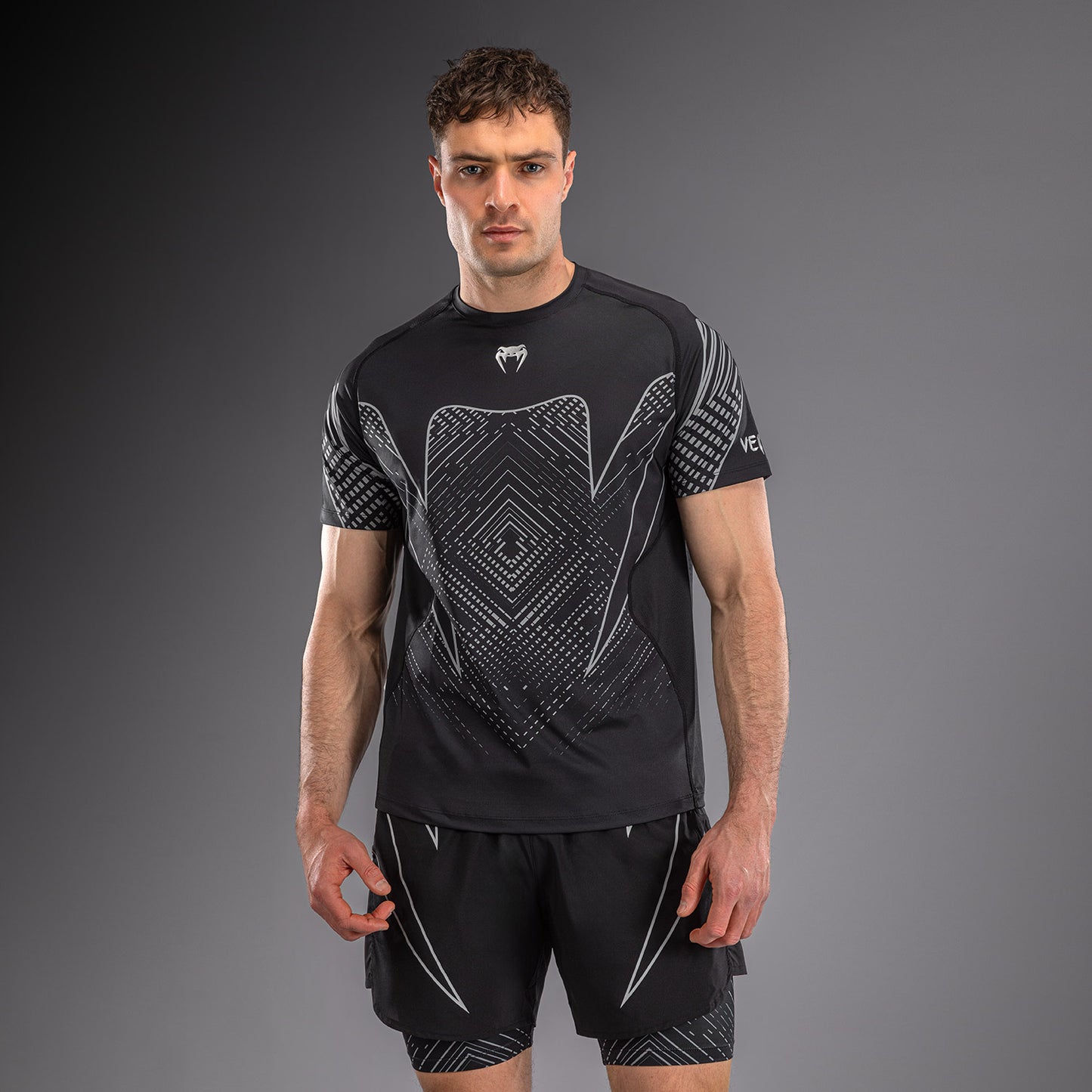 Футболка Dry Tech Venum Midnight Fury – Чёрный/Серый/Серебристый