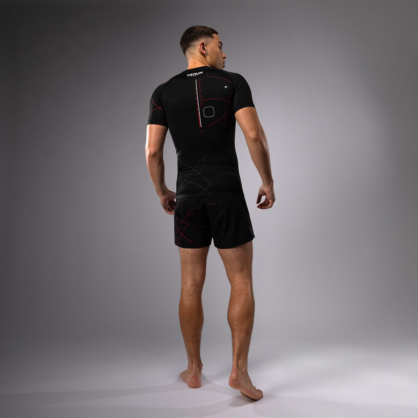 Venum Tactical XT Мужской рашгард с коротким рукавом - черный/огненно-красный