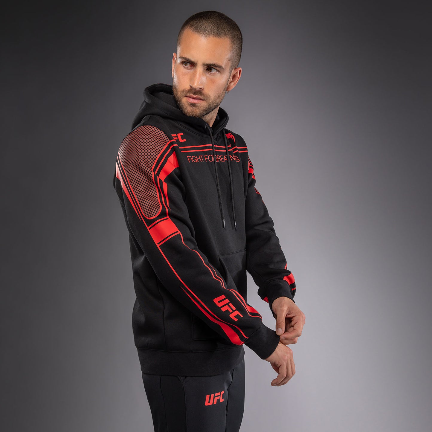 Мужская толстовка с капюшоном Venum UFC Unity by Venum Authentic Fight Week - Чёрный