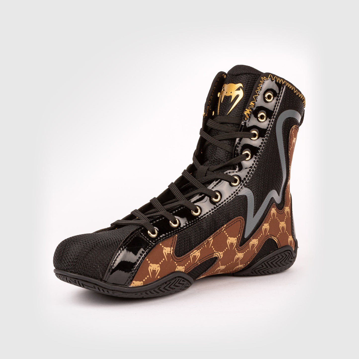 Боксерки Venum Elite Evo Monogram  - черный/коричневый