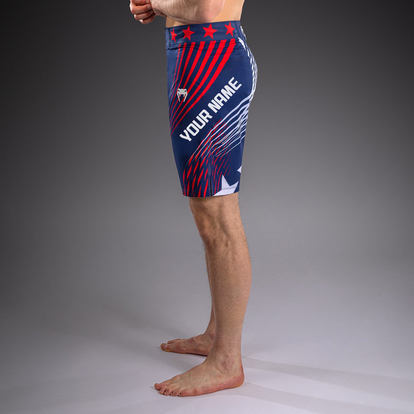 Official UFC Freedom 250 by Venum Authentic Fight Night Бойцовские шорты удлиненного кроя для мужчин - Синий