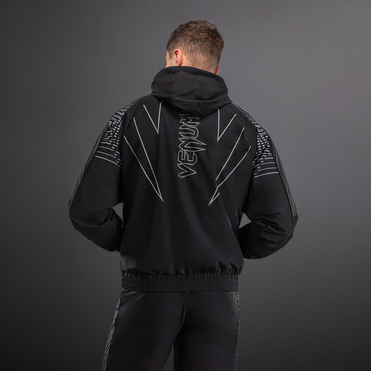 Спортивная куртка Venum Midnight Fury – Чёрный/Серый/Серебристый