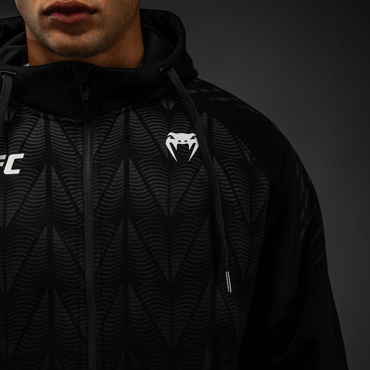 UFC Zenith by Venum Replica Толстовка на молнии Мужская - Чёрный
