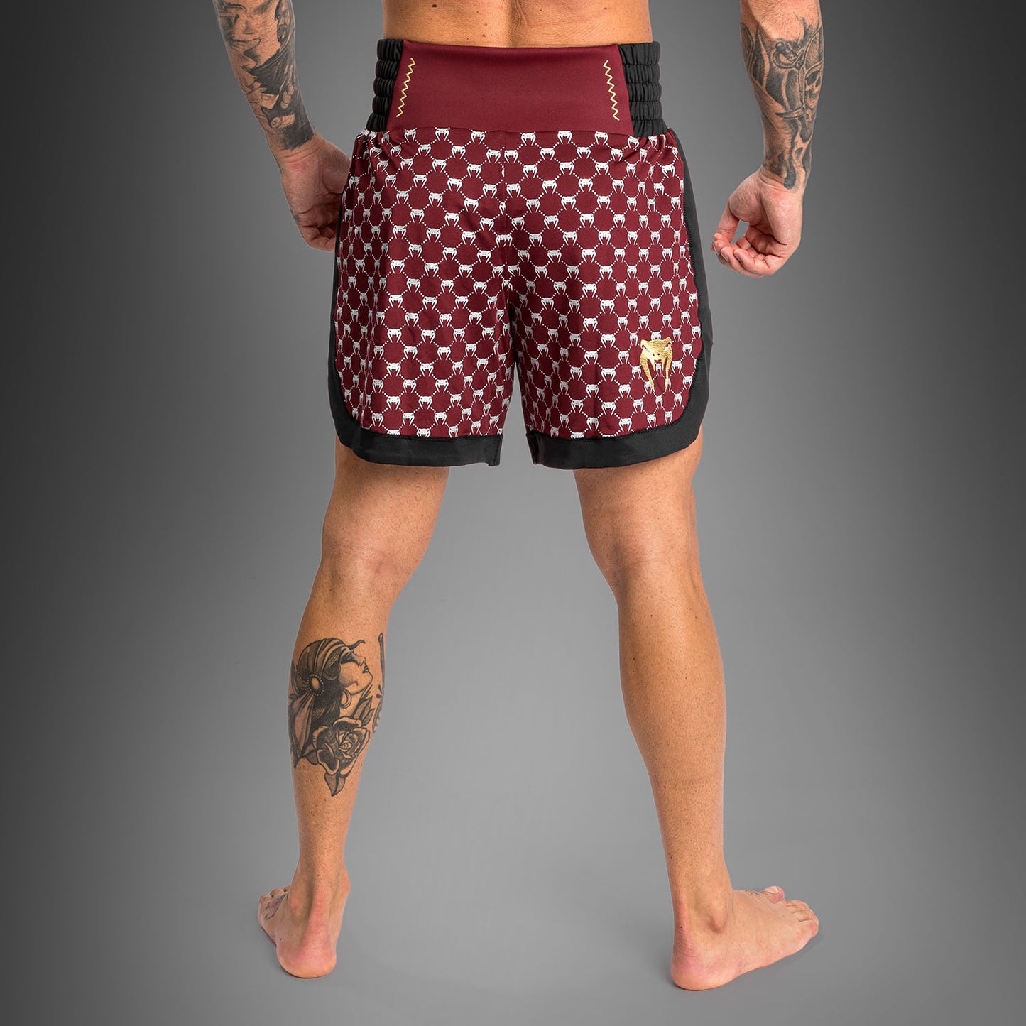 Venum Monogram Boxing Short - черный/бордовый
