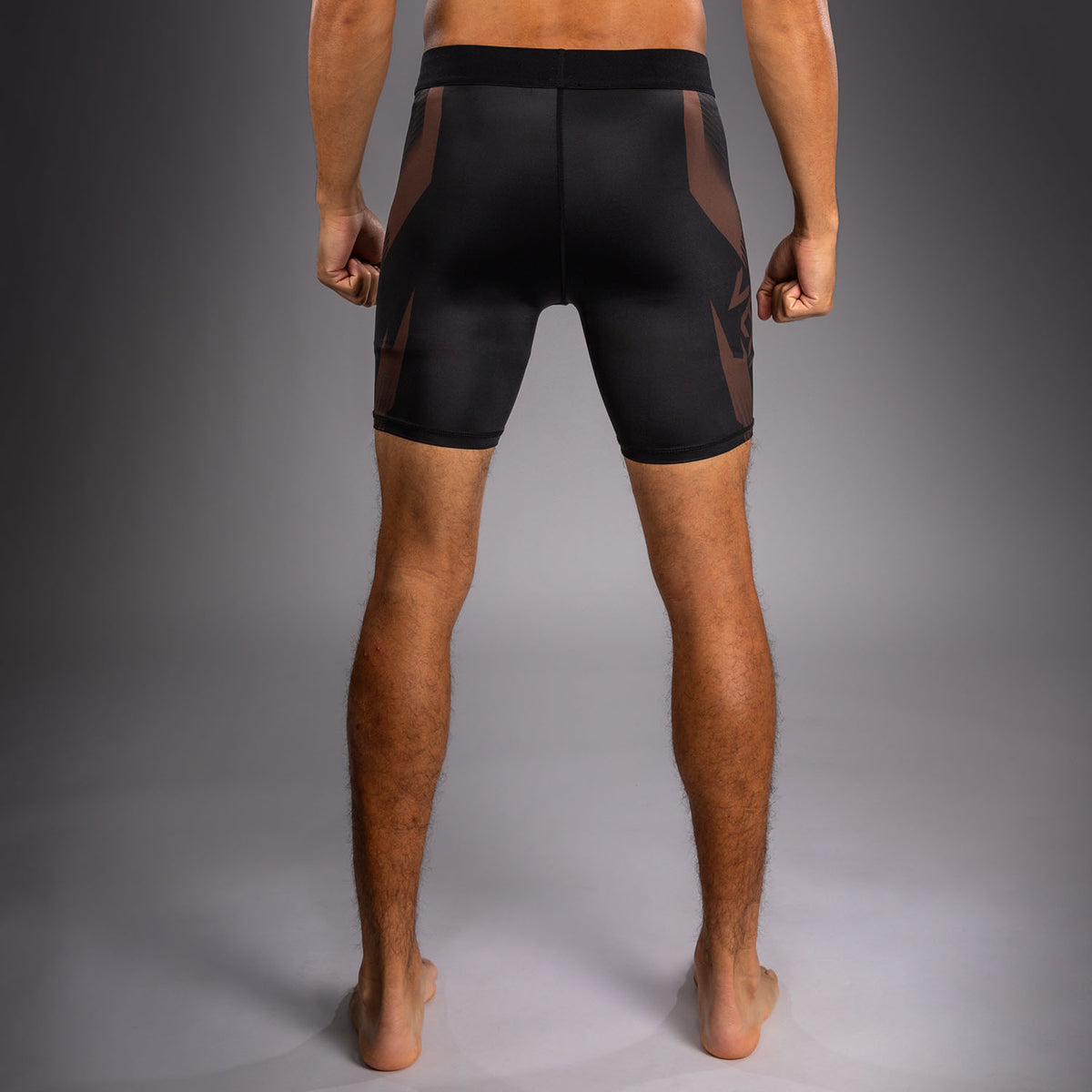Компрессионные шорты Venum No-Gi 6.0 Vale Tudo - Чёрный/Коричневый