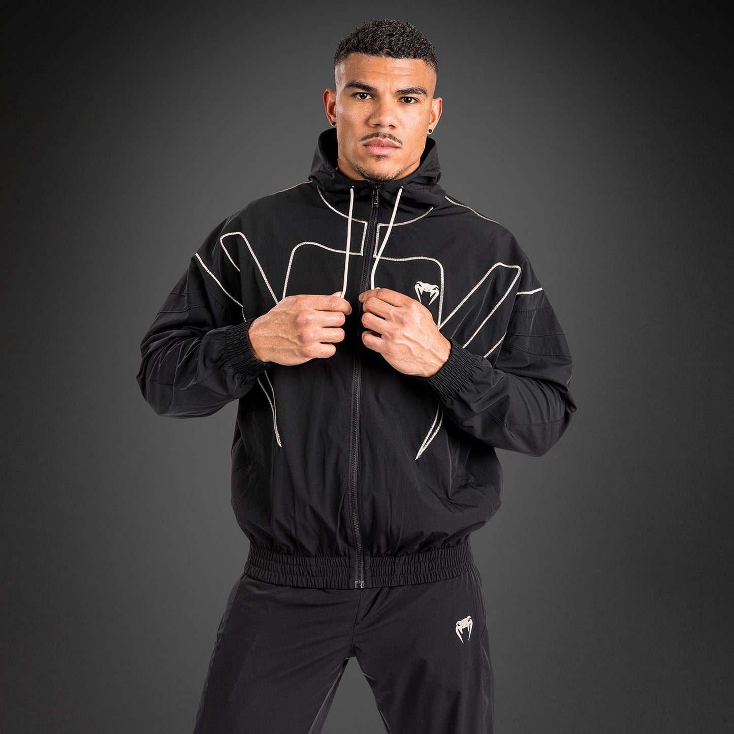 Куртка Venum Attack 90 Tracksuit Jacket - черный/белый