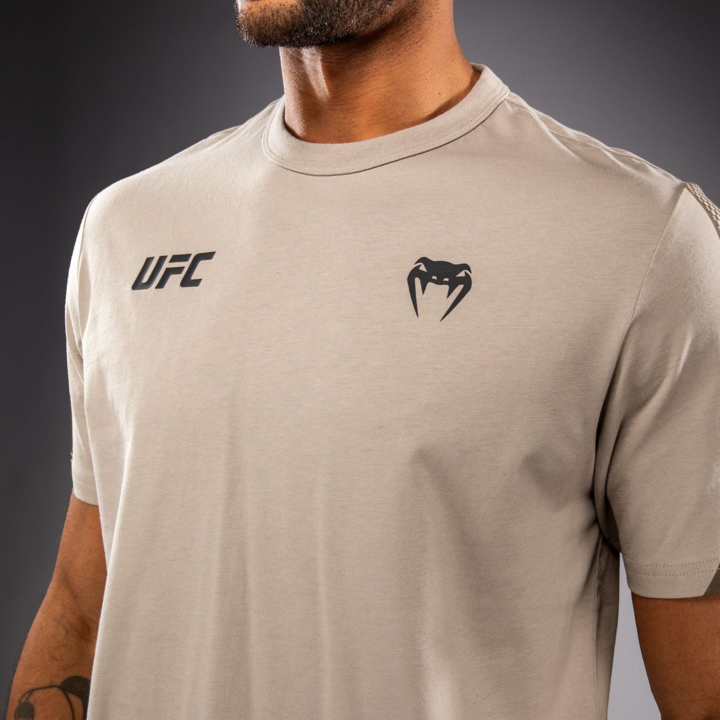 Мужская футболка с коротким рукавом Venum UFC Unity by Venum Authentic Fight Week - Песочный