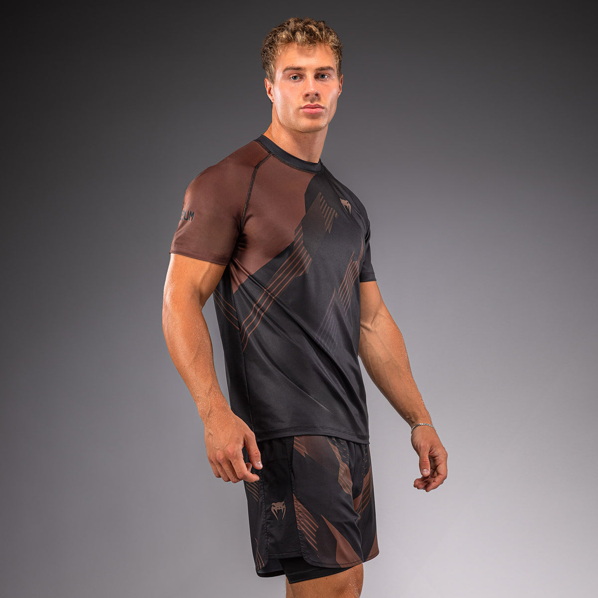 Рашгард Venum No-Gi 6.0 Dry Tech - Чёрный/Коричневый