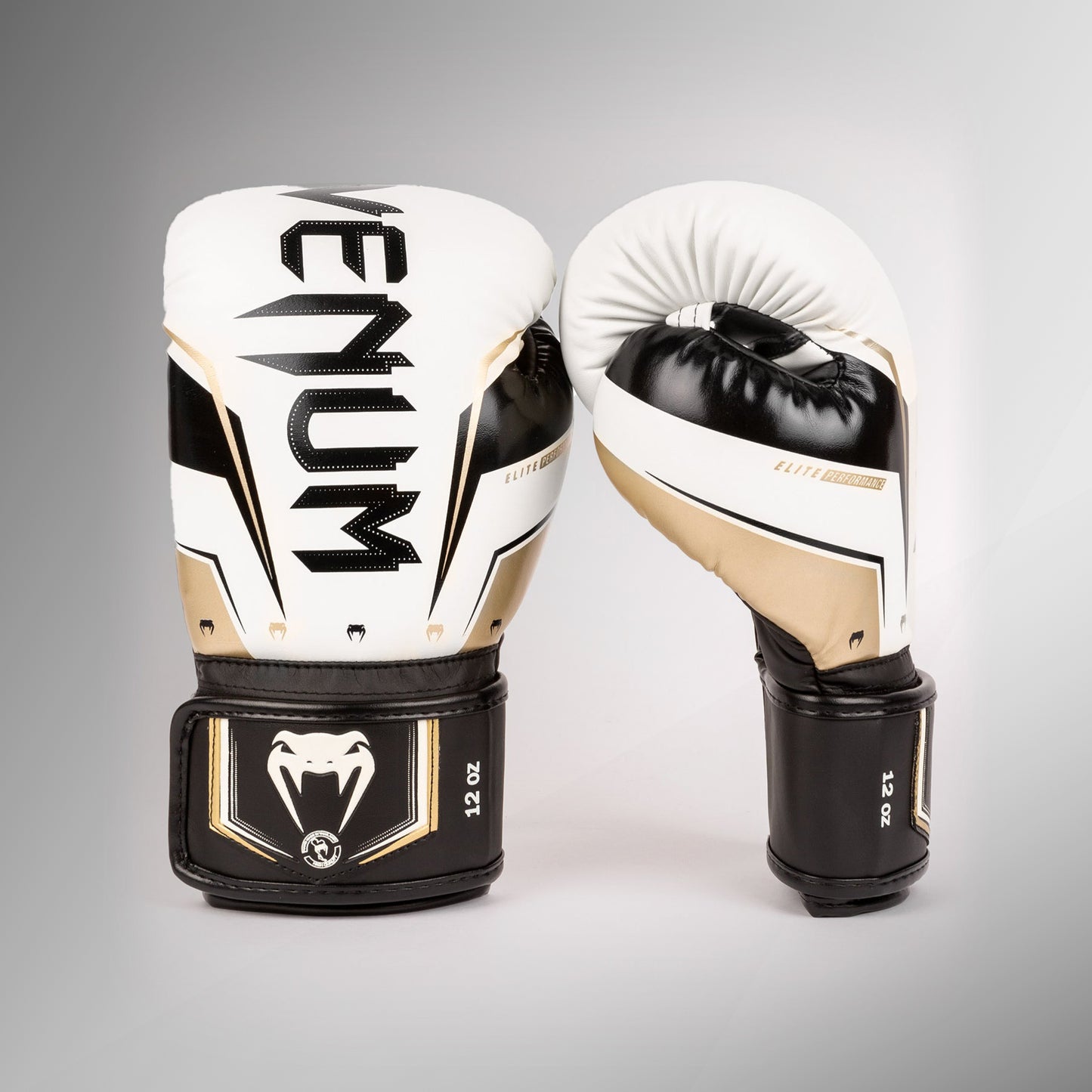 Боксерские перчатки Venum Elite Evo - белый/золотой