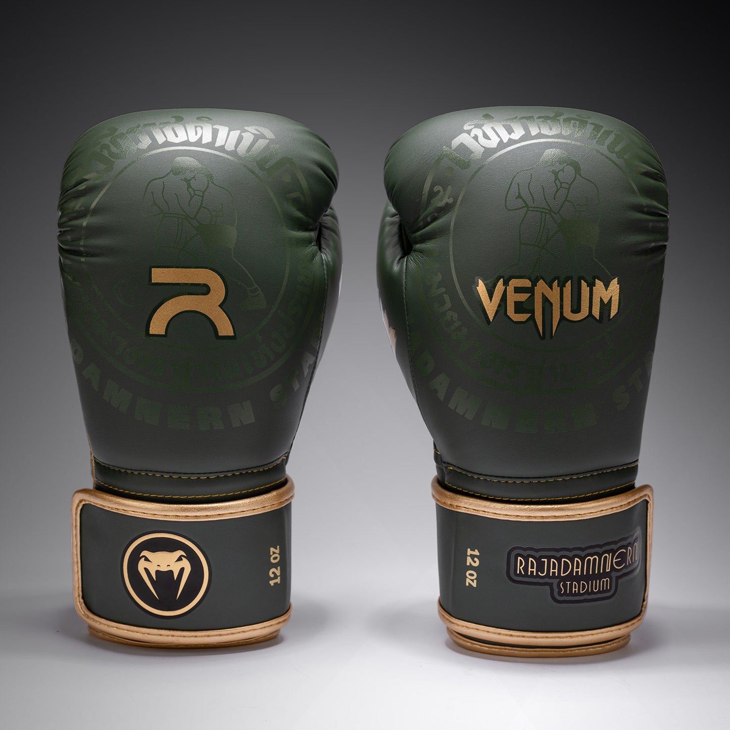 Боксерские перчатки Venum x Rajadamnern - Милитари грин