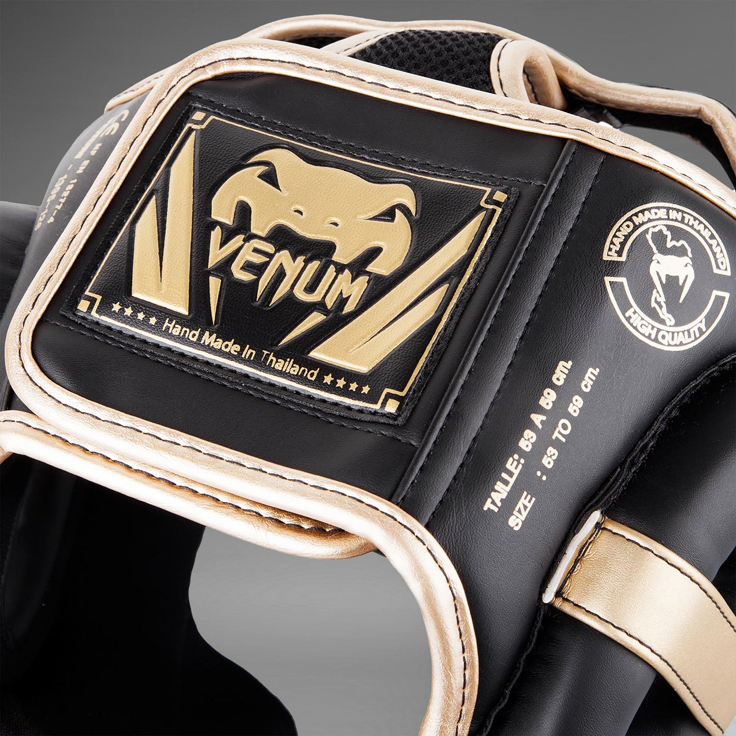ШЛЕМ VENUM ELITE HEADGEAR - ЧЕРНЫЙ/ЗОЛОТО