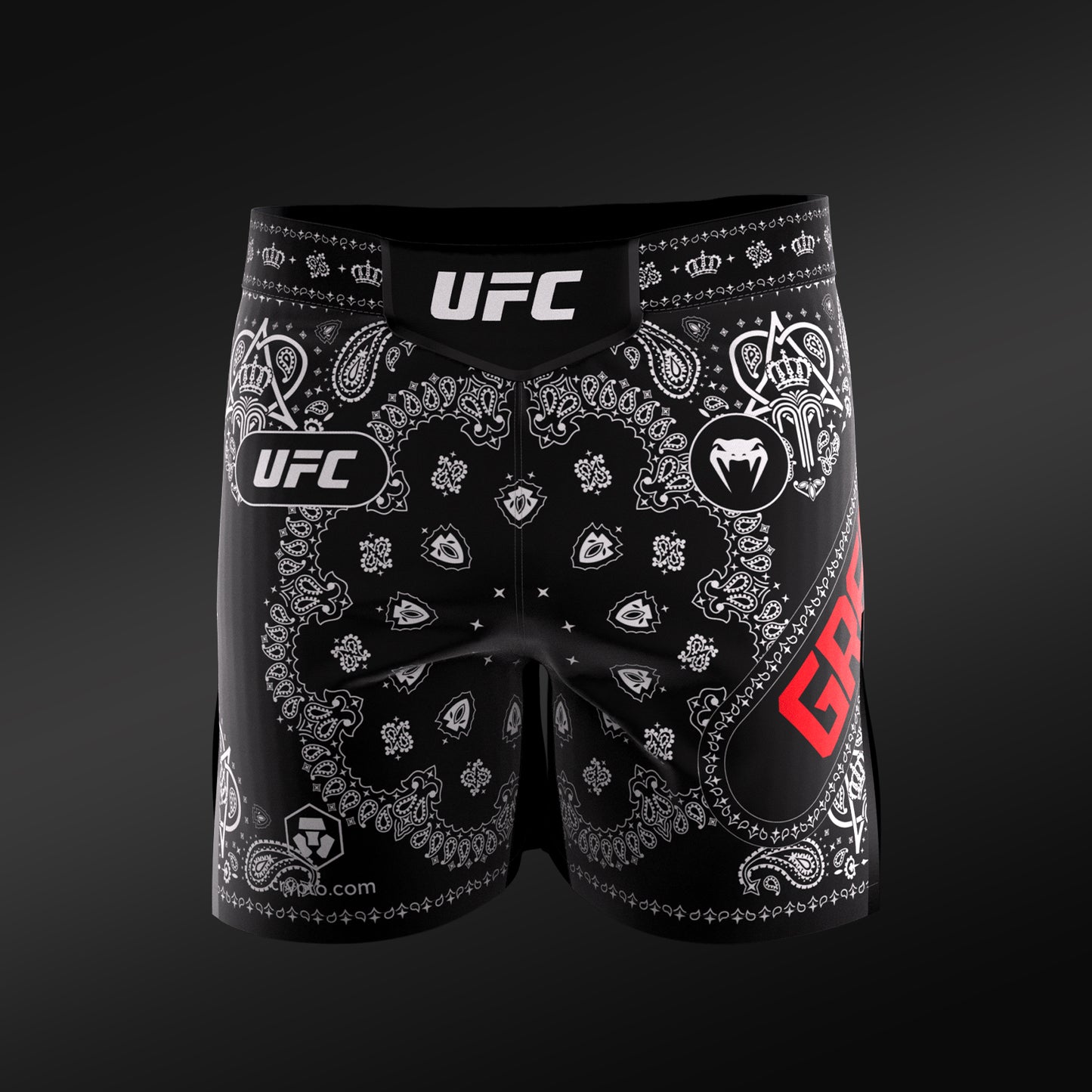 Мужские шорты для Vale Tudo UFC Adrenaline Unrivaled by Venum King Green - чёрные