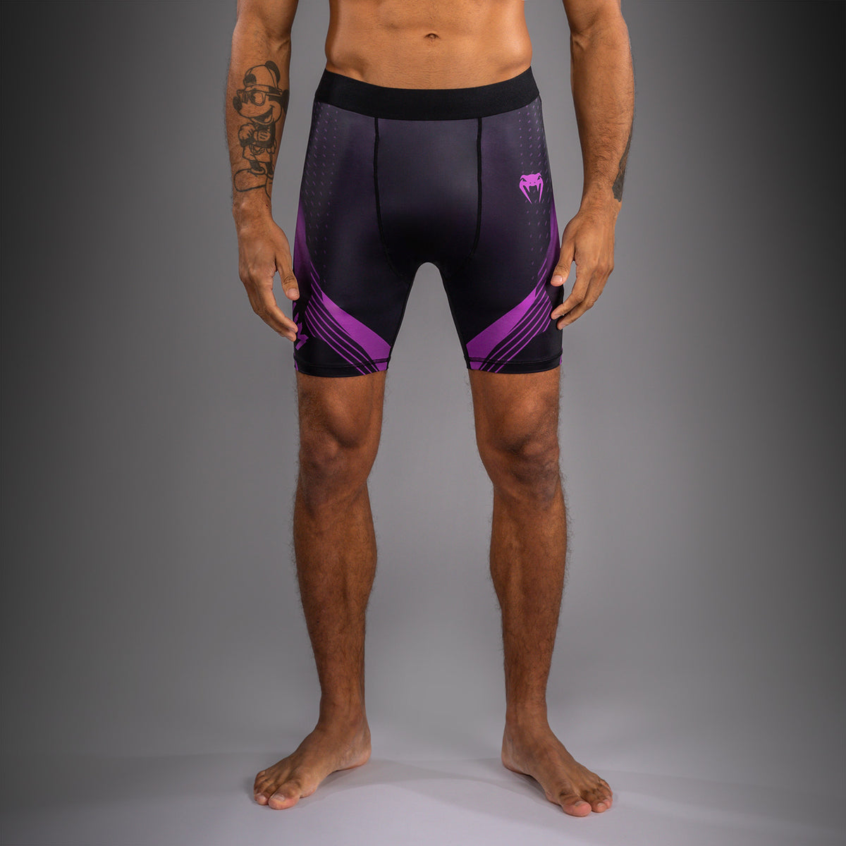 Компрессионные шорты Venum No-Gi 6.0 Vale Tudo - Чёрный/Фиолетовый