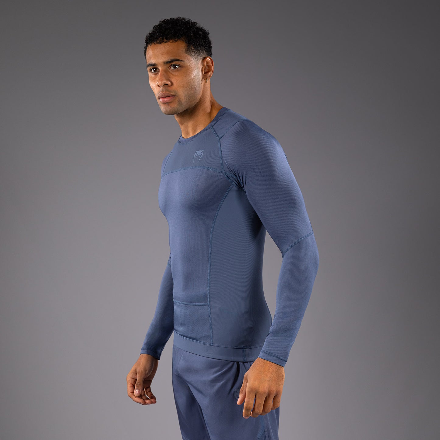 Длинный рукав Rashguard для мужчин Venum G-Fit Air - Туманный синий