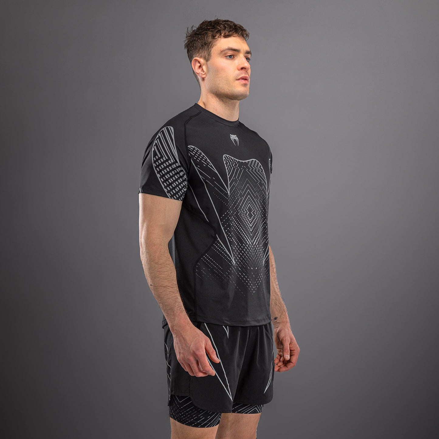 Футболка Dry Tech Venum Midnight Fury – Чёрный/Серый/Серебристый