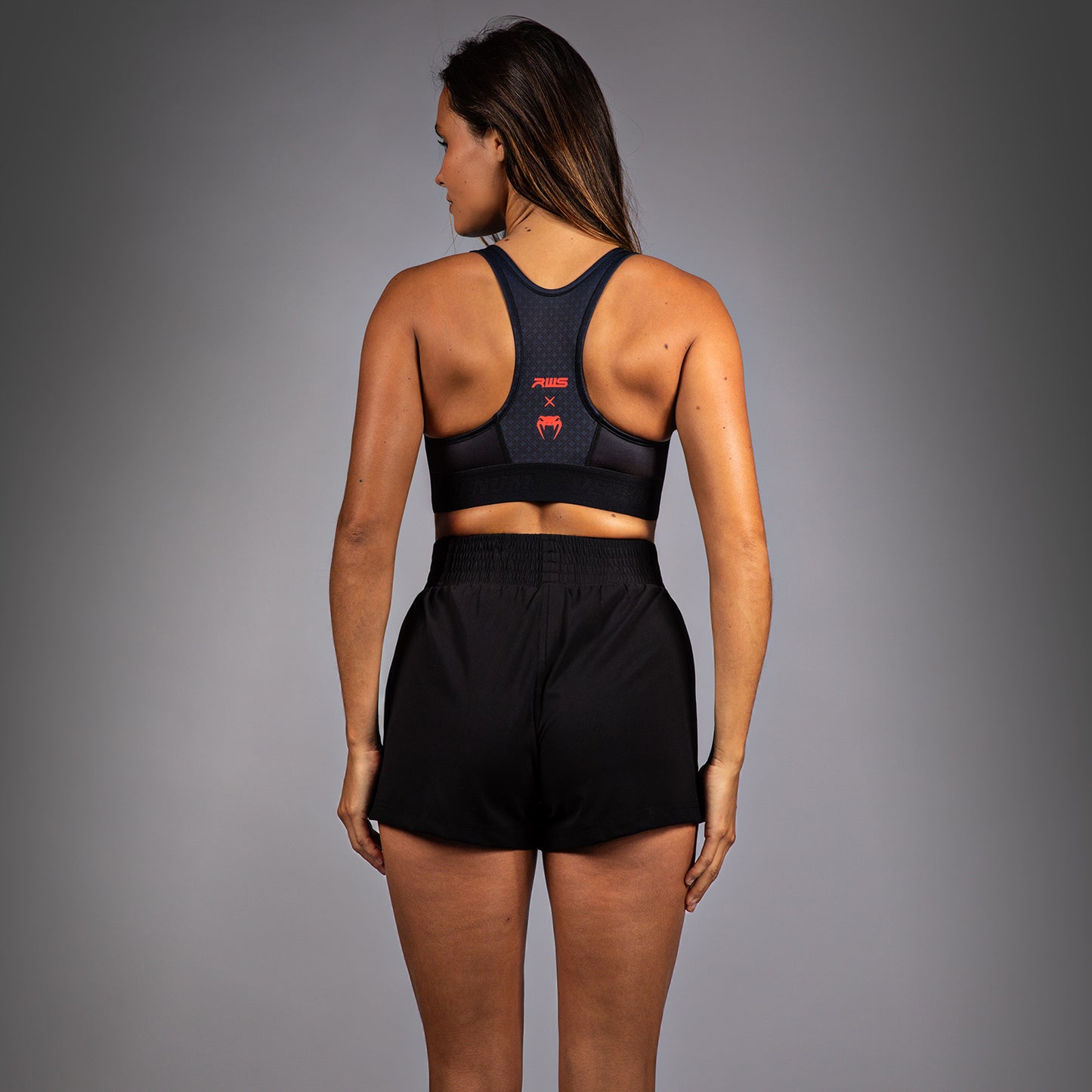 Спортивный бюстгальтер женский Venum x RWS 2.0 – Чёрный/Красный