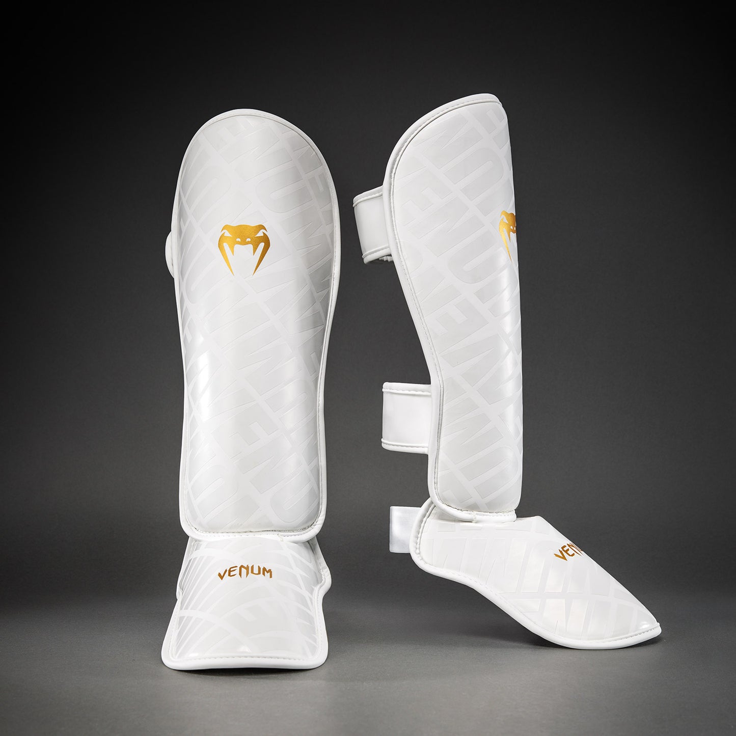 Щитки для голени Venum Contender 1.5 XT 3D - Белый/Золотой
