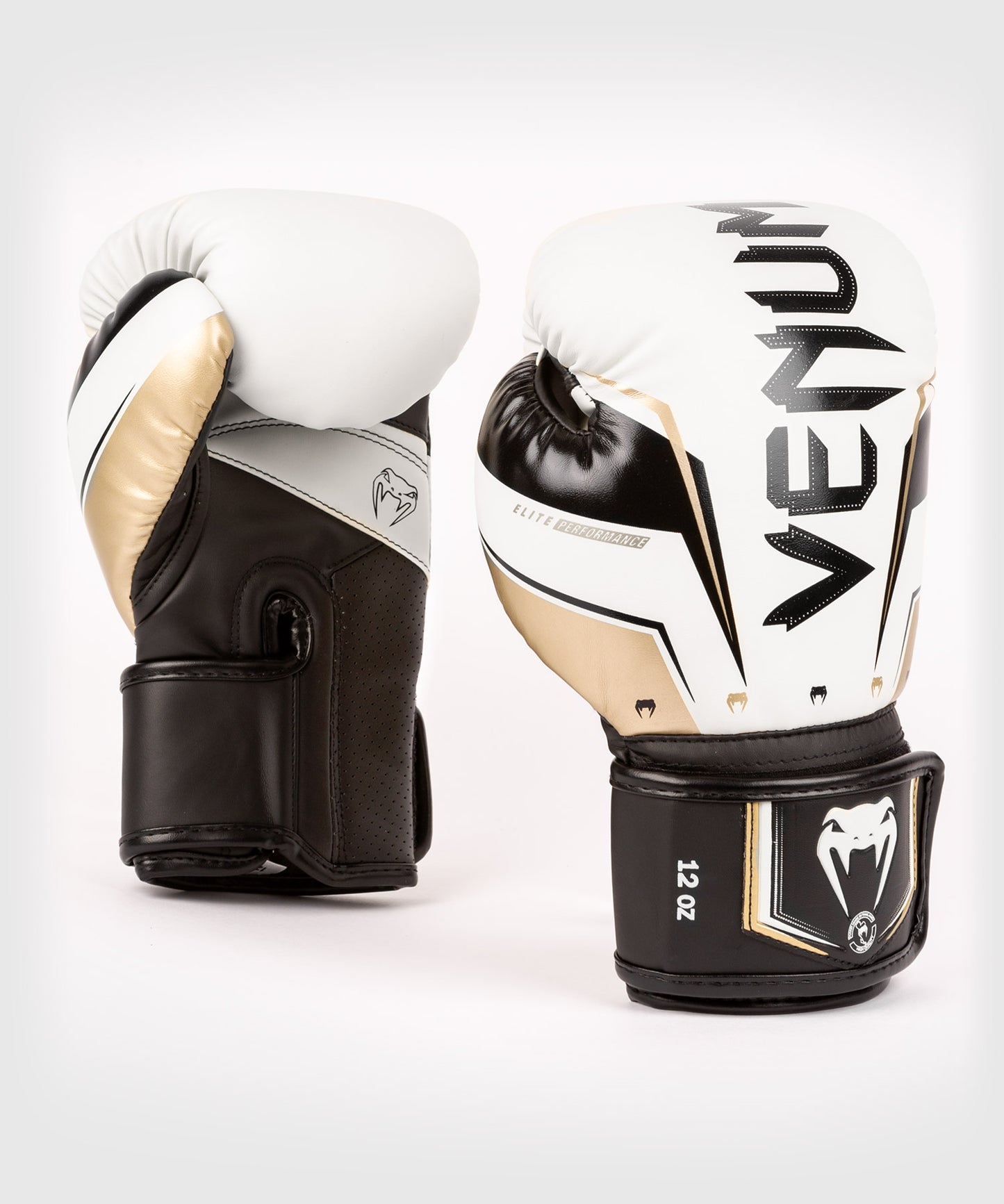 Боксерские перчатки Venum Elite Evo - белый/золотой