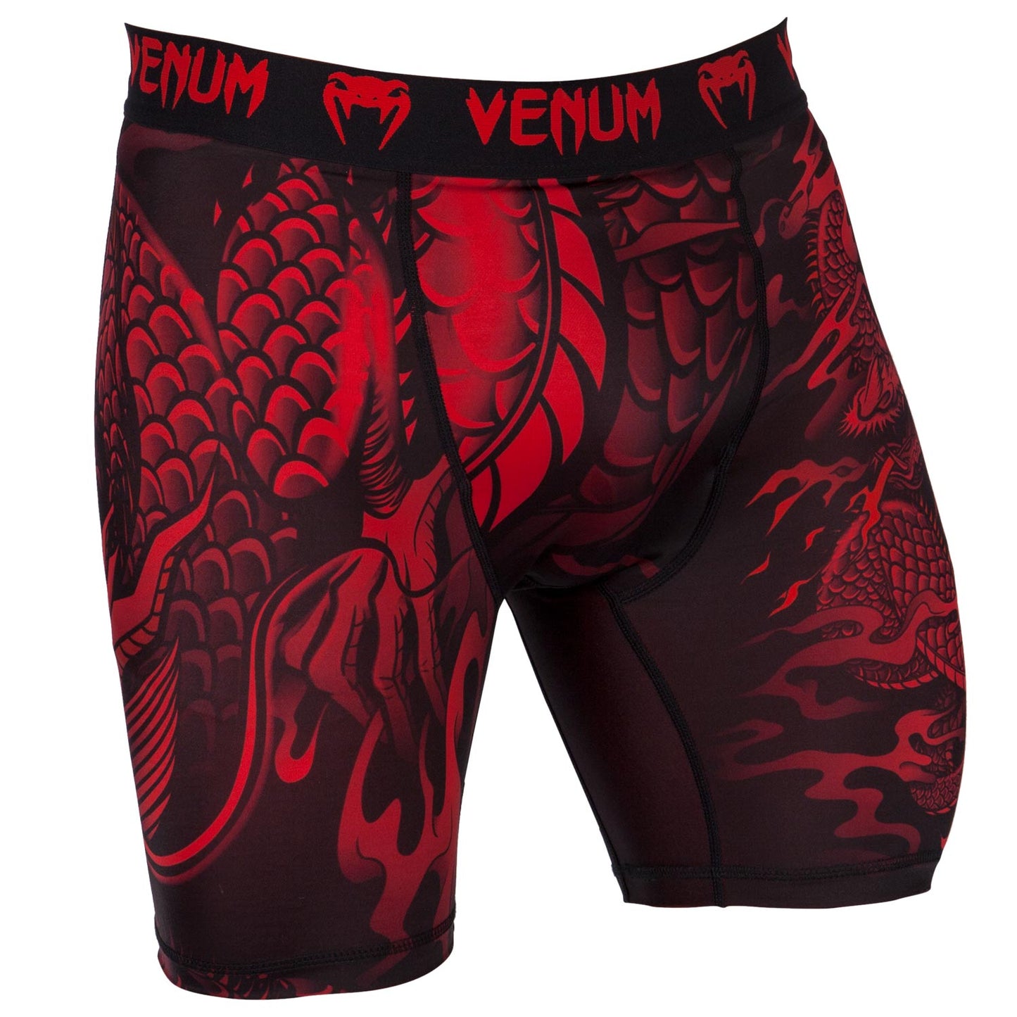 Компрессионные шорты Venum Dragon's Flight - Черный/Красный