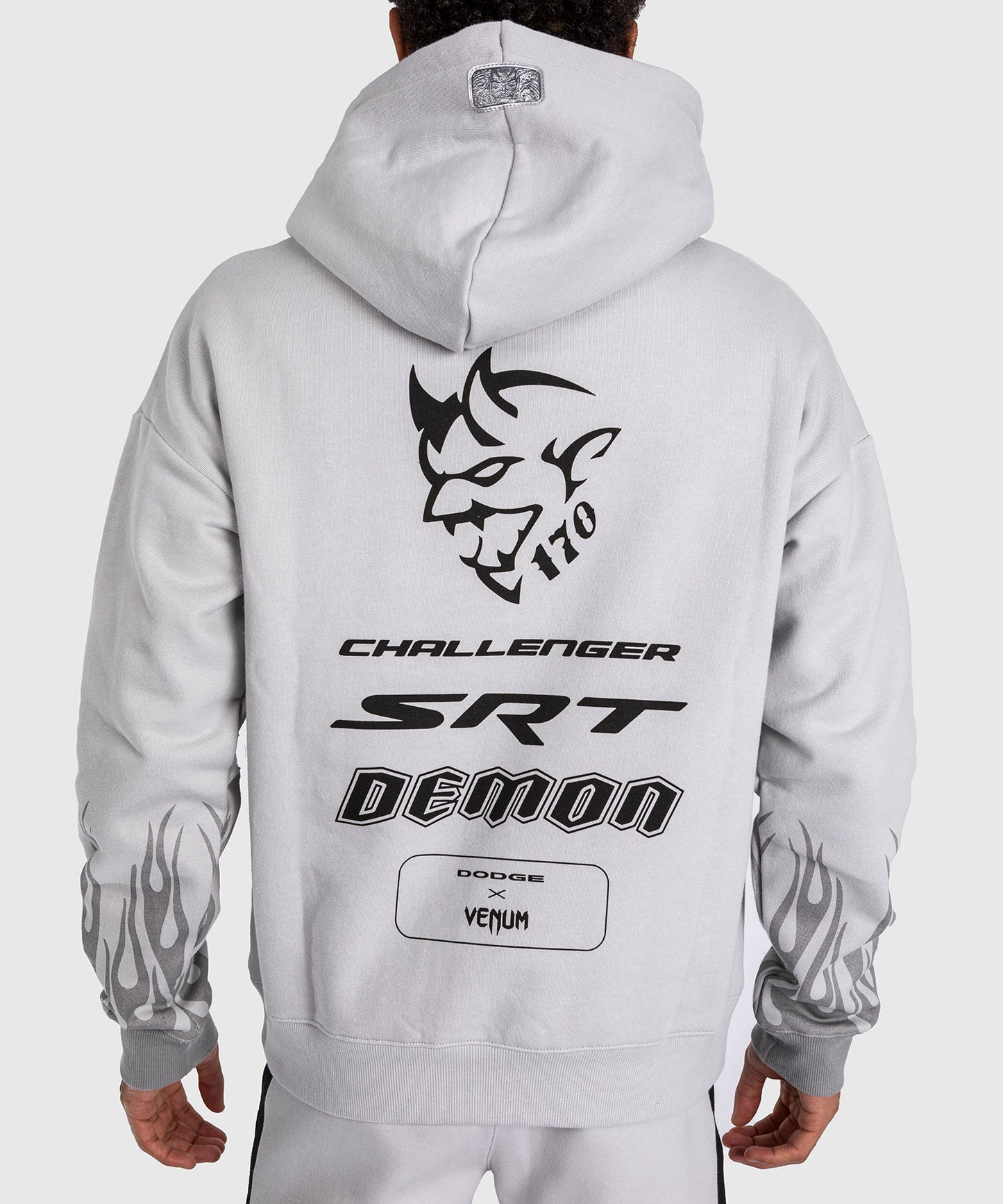 Пуловер с капюшоном Venum x Dodge Demon 170 - серый