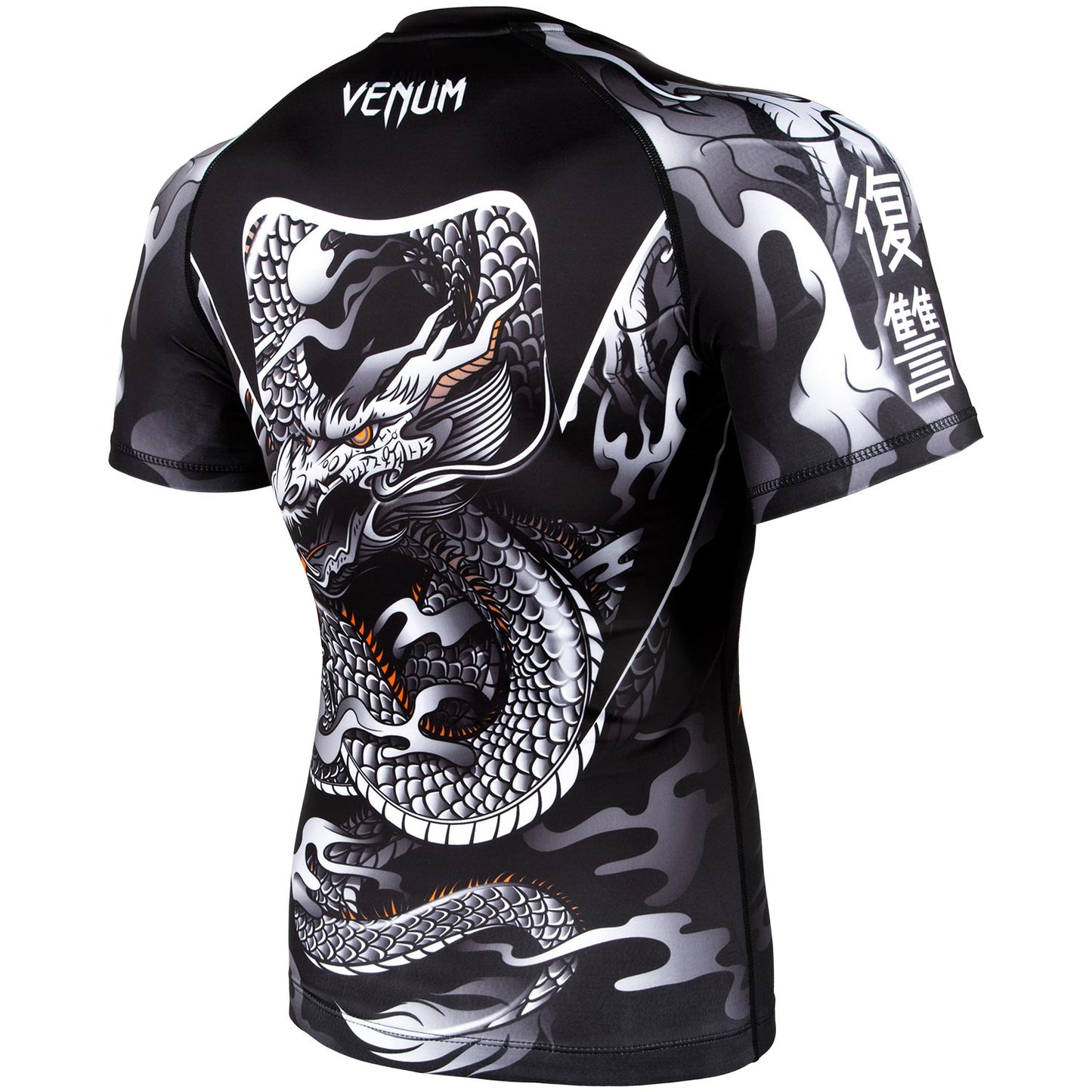 Рашгард Venum Dragon's Flight – Короткий рукав - Черный/Белый
