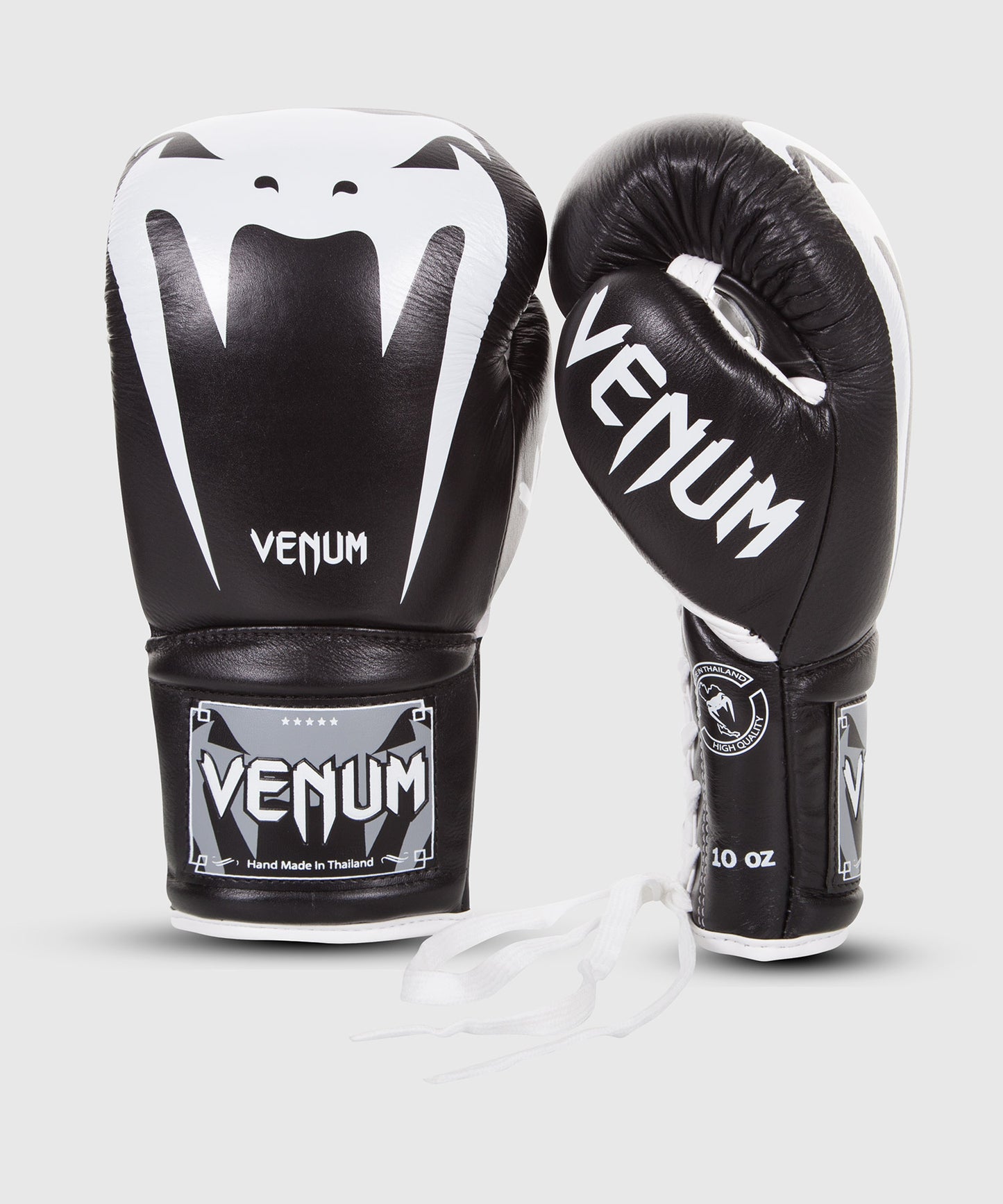 БОКСЕРСКИЕ ПЕРЧАТКИ VENUM GIANT 3.0 – КОЖА НАППА – СО ШНУРОВКОЙ - Черный