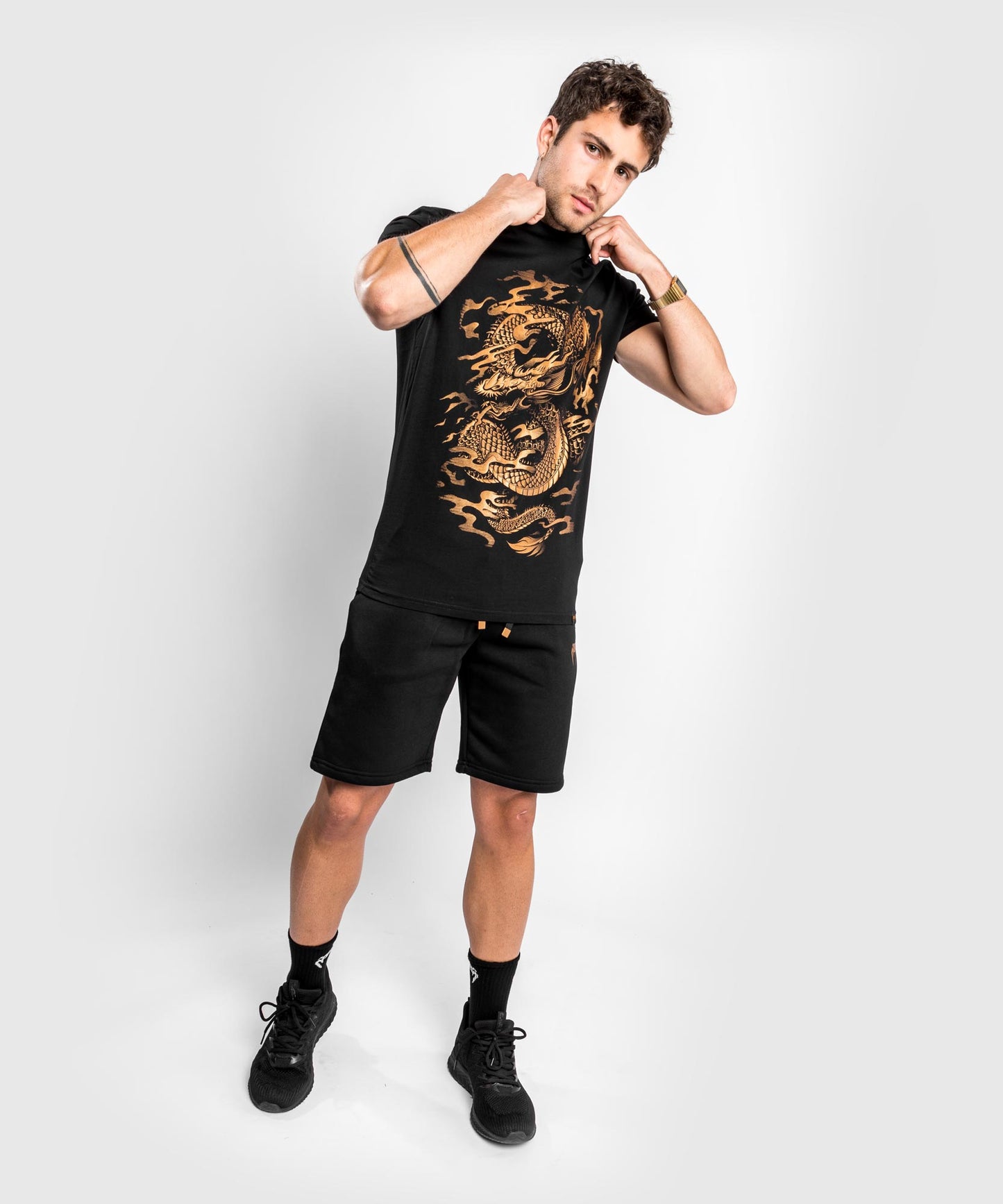 Футболка Venum Dragon's Flight T-Shirt - черный/бронзовый