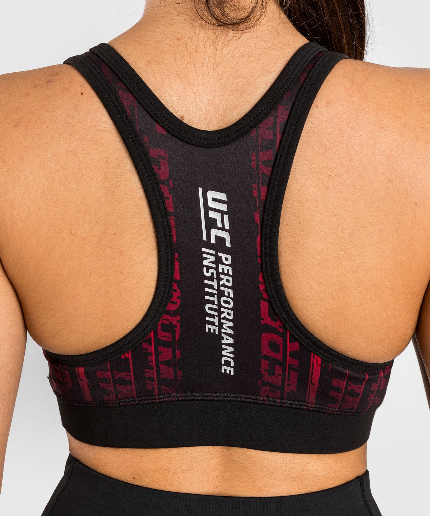Женский спортивный бюстгальтер UFC Performance Institute 2.0 - черный/красный