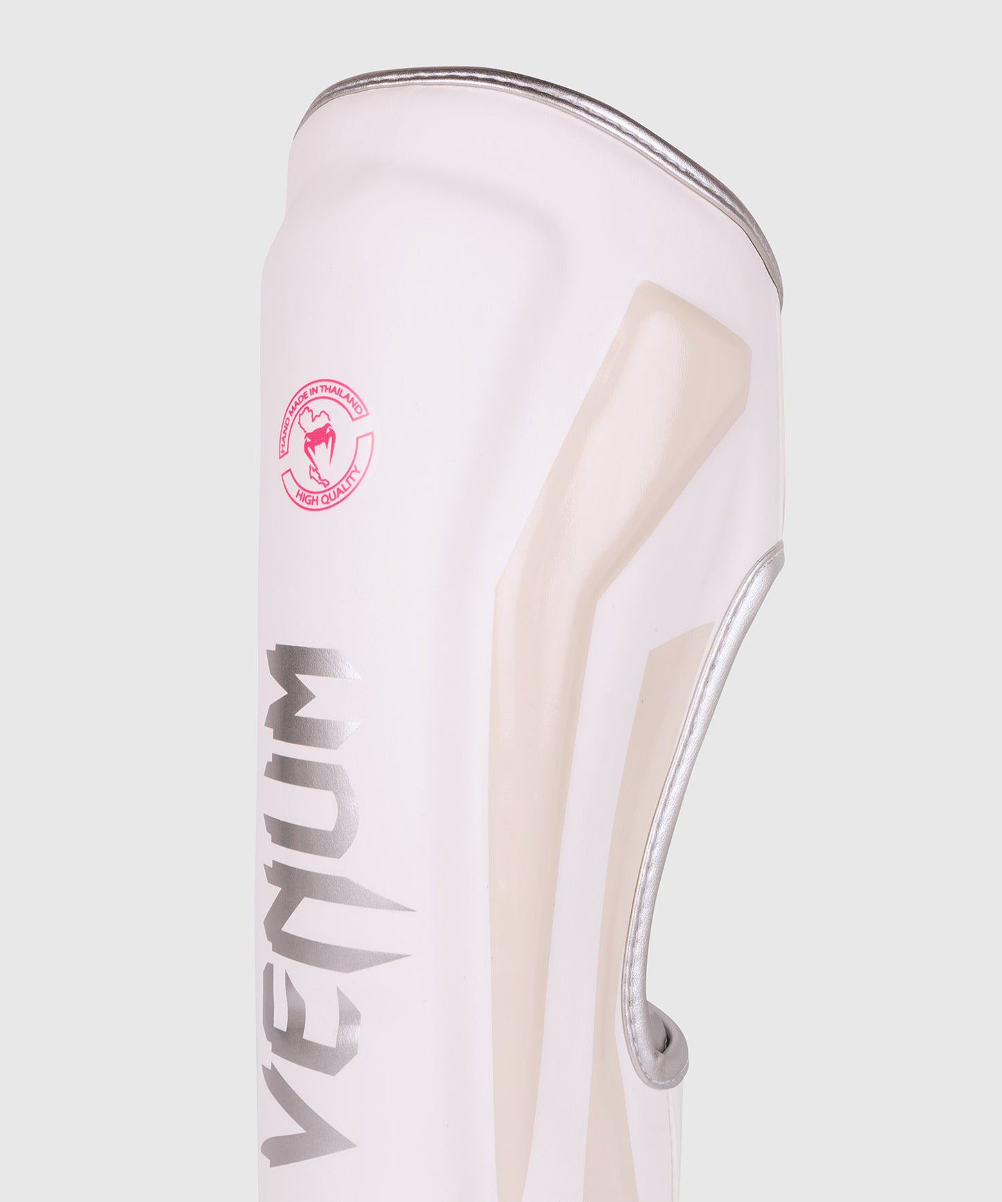 Щитки для голени Venum Elite - Белый/серебристо-розовый