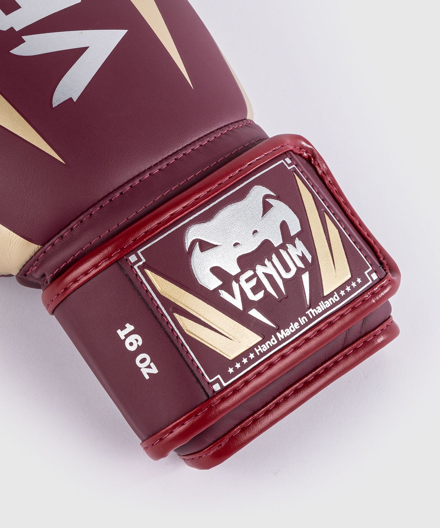 Боксерские перчатки Venum Elite - бордовый/золотой