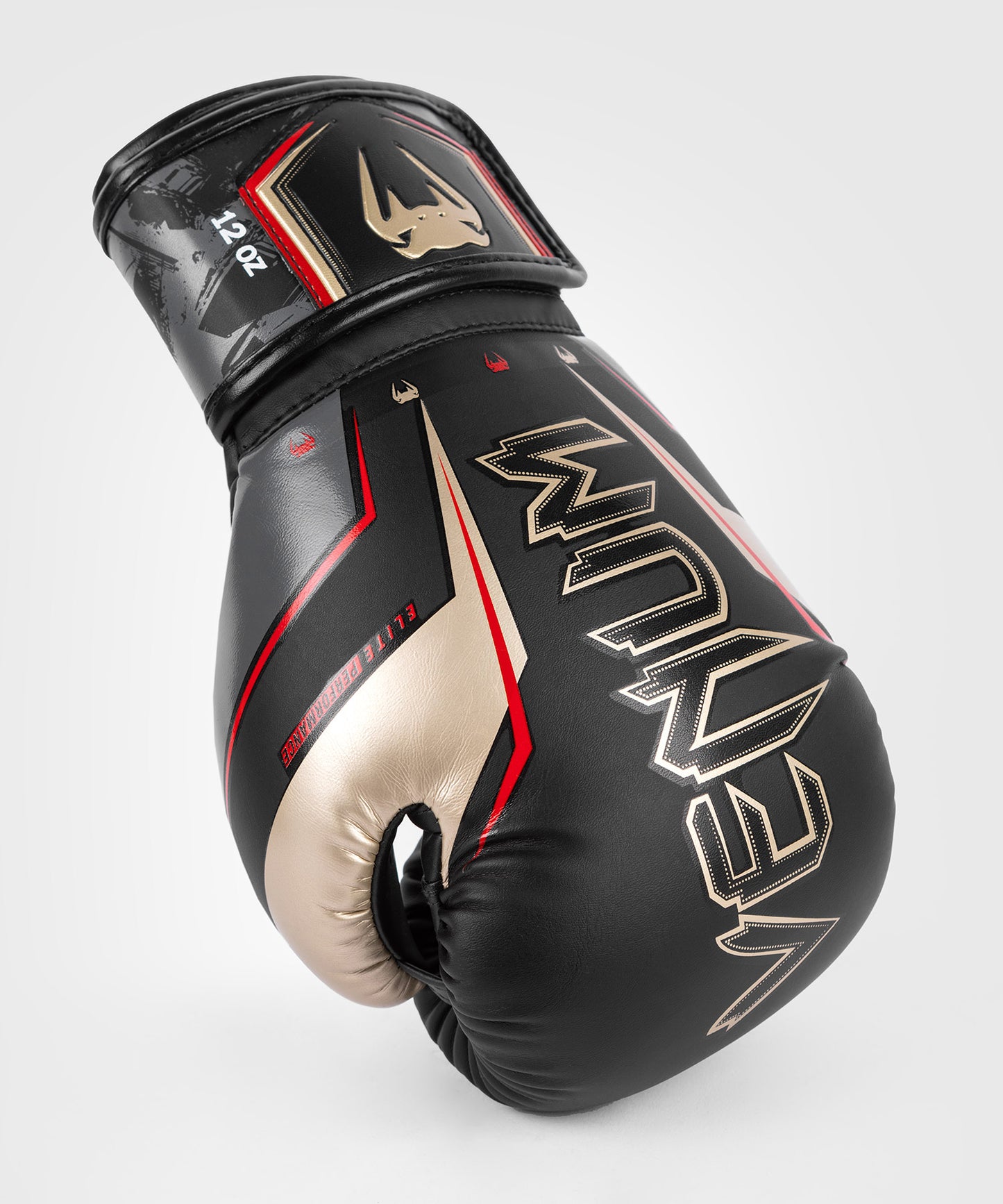Боксерские перчатки Venum Elite Evo - черный/золотой/красный
